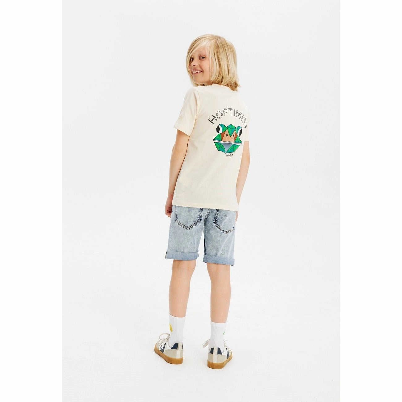 tie-dye look Fashionable Look The New Light Blue Denim Shorts