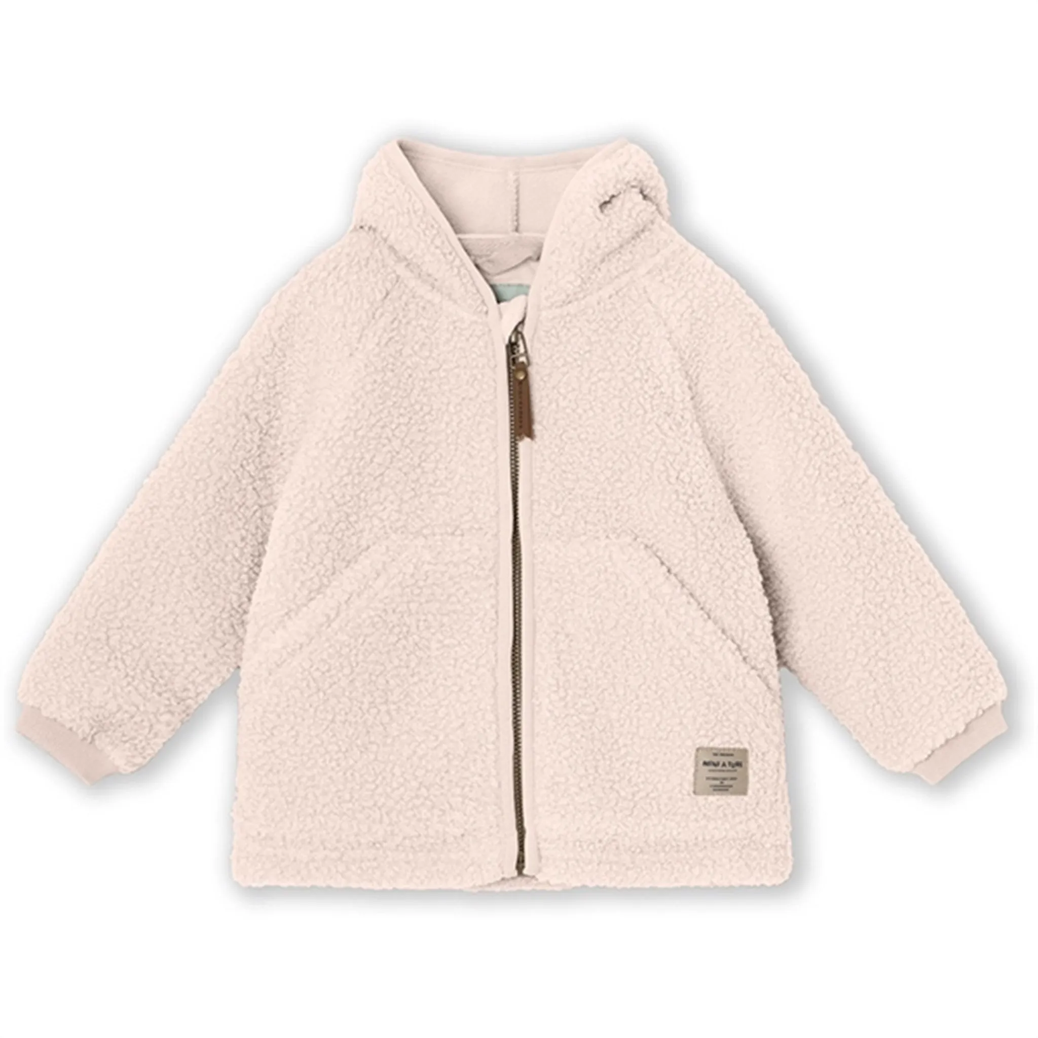 Smooth Texture Snow Park MINI A TURE LIFF Teddy Fleece Jacket Mauve Chalk