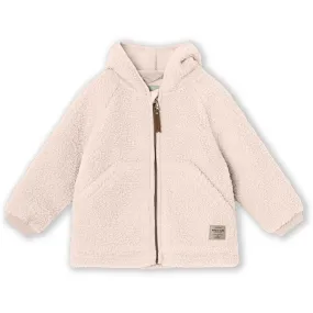 Fashion Outfit Neutral palette MINI A TURE LIFF Teddy Fleece Jacket Mauve Chalk