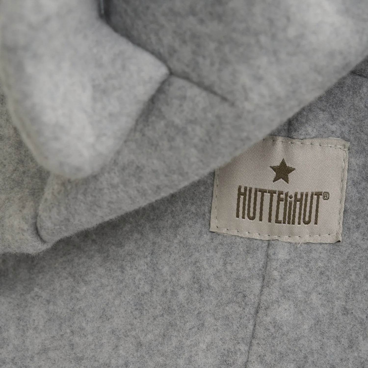 Huttelihut Light Grey Melange Pram Suit Ears Cot. Fleece Spring-Season