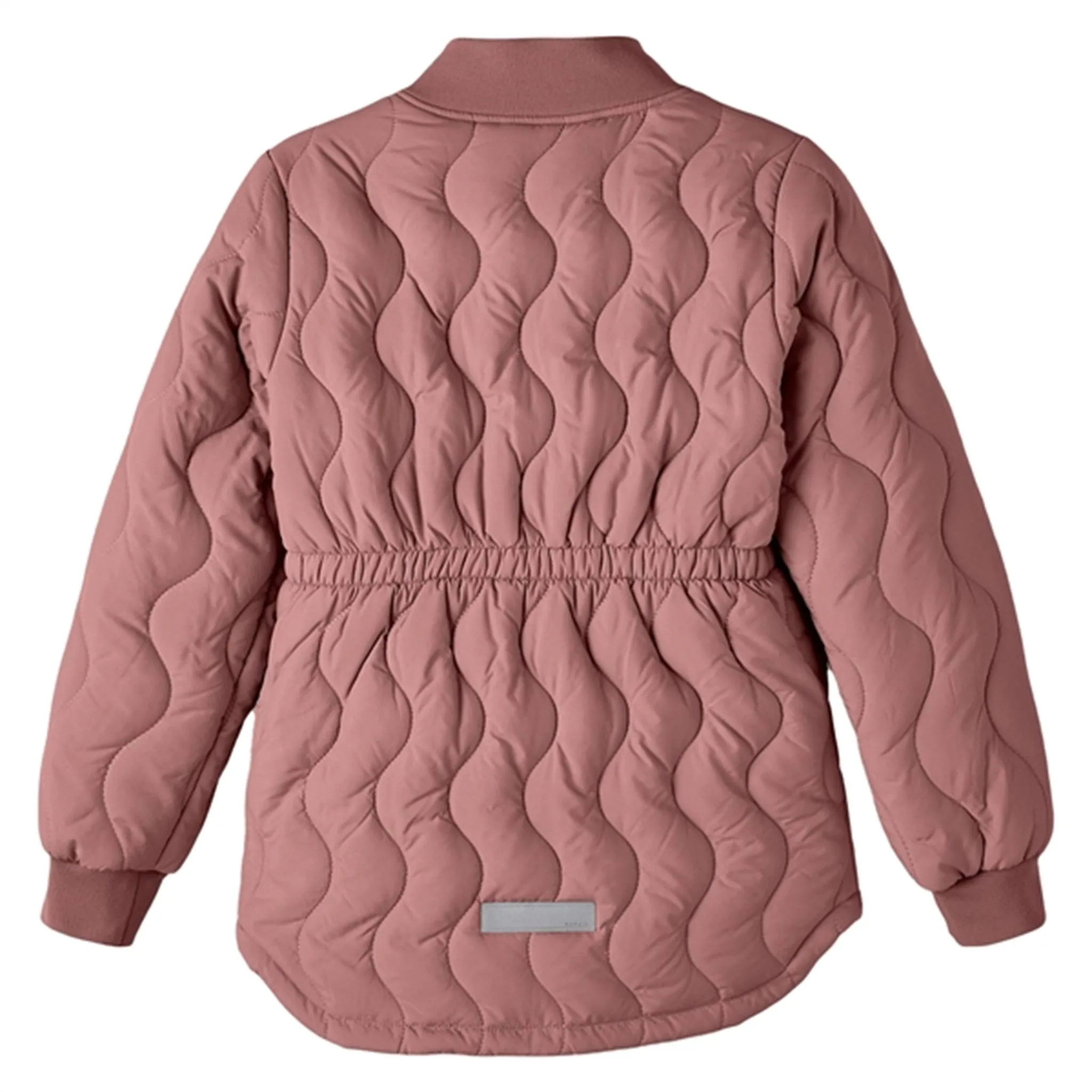 Name it Old Rose Mars Quilted Jacket Satin-Sleeve Layering shirt for cooler days