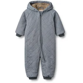 Wheat Ink Stripe Thermo Suit Krammo Cuffed-Sleeve Comfortable work blouse