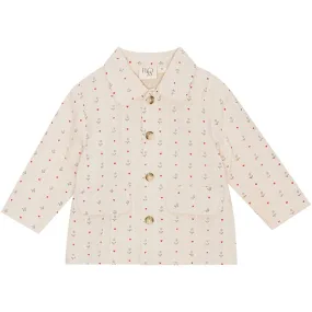 Fl?ss Wilma Quiltet Jacket Heart Print Memory Magnetic Closure System