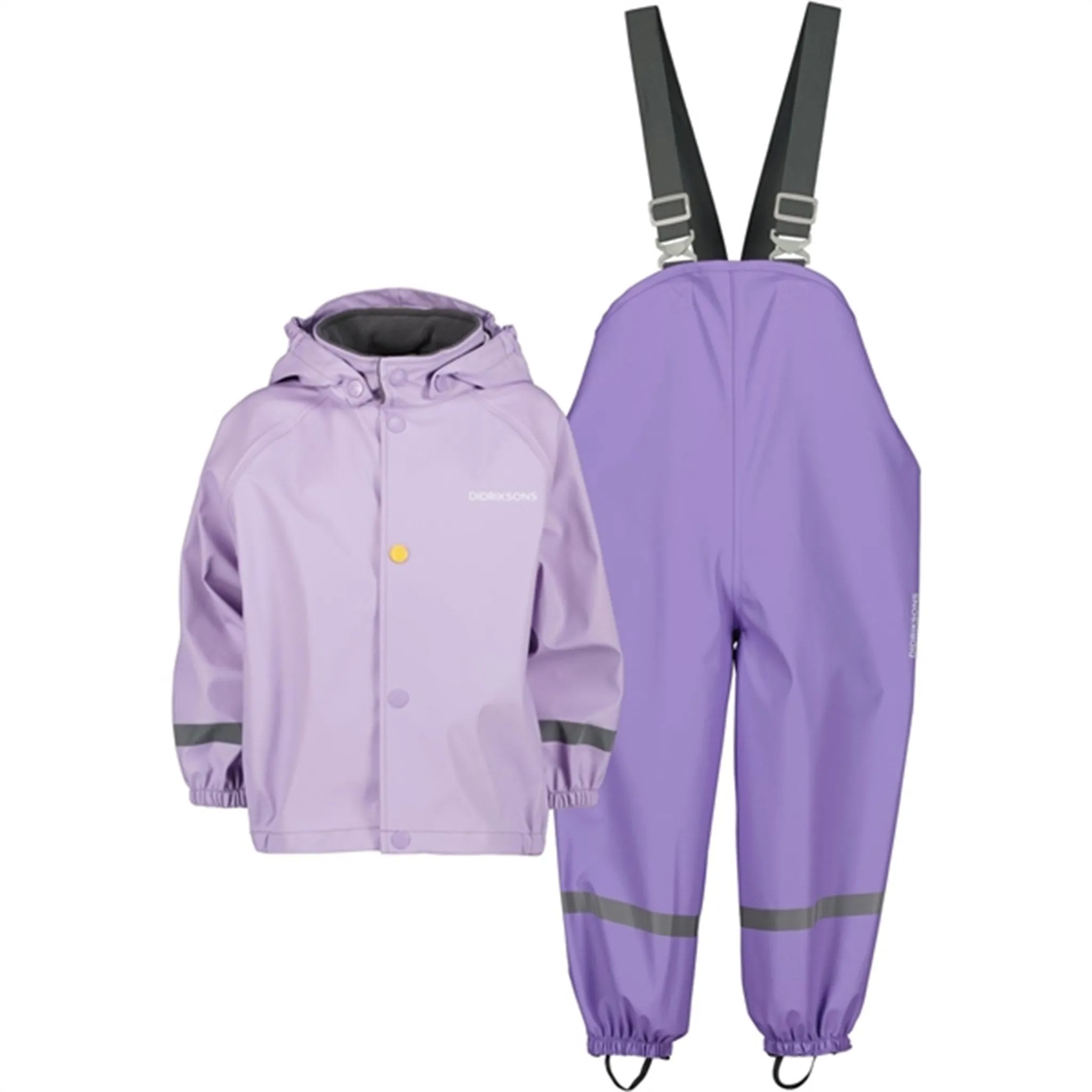 Didriksons Slaskeman Digital Purple Rain Set Packable Storage Storm Fit Gear