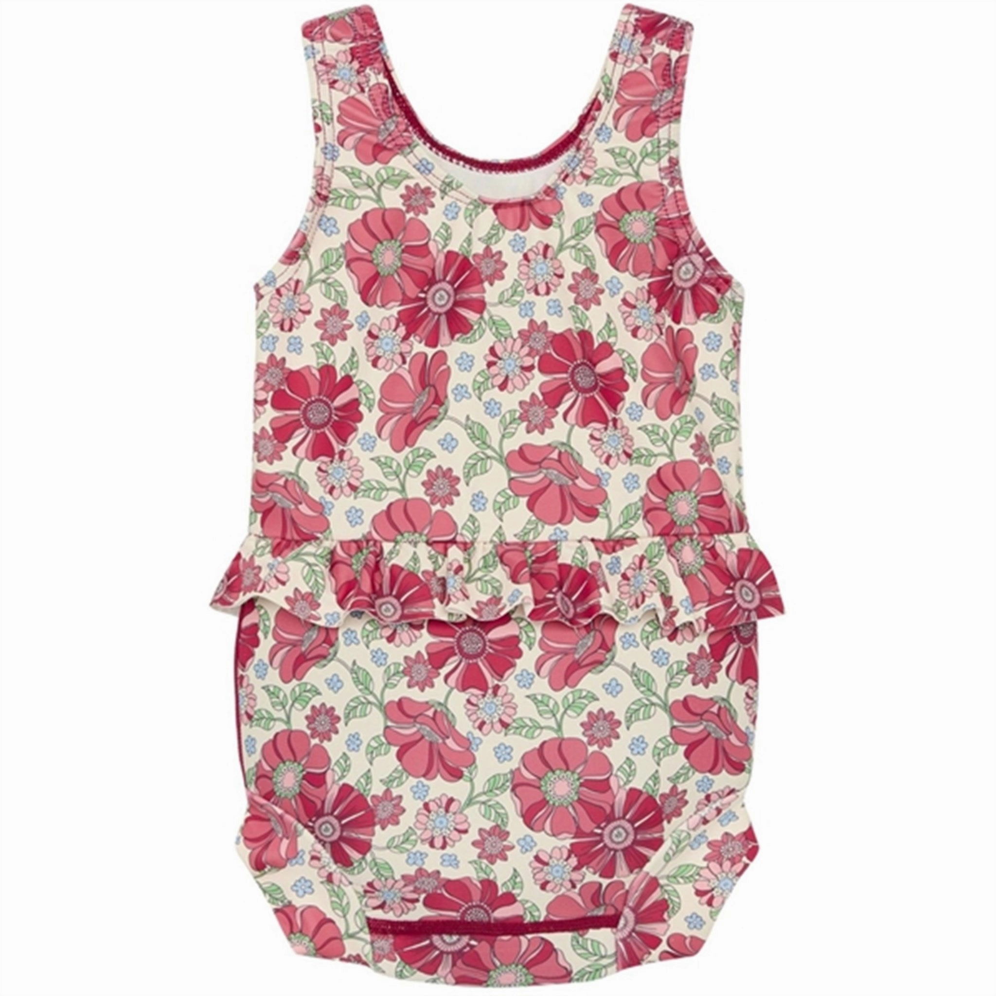 Hust & Claire Soft Pink Maddie Diaper Swimsuit Modern-Silhouette