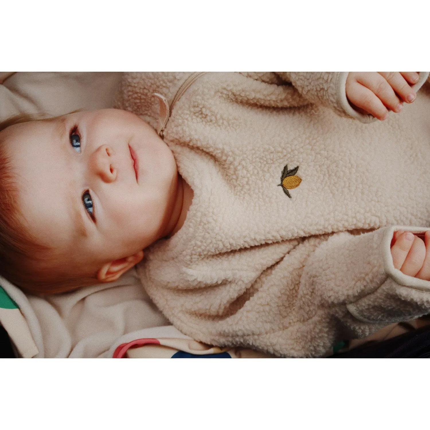 Ribbed-Texture Tailored-fit Konges Sl?jd Oxford Tan Safa Onesie Grs