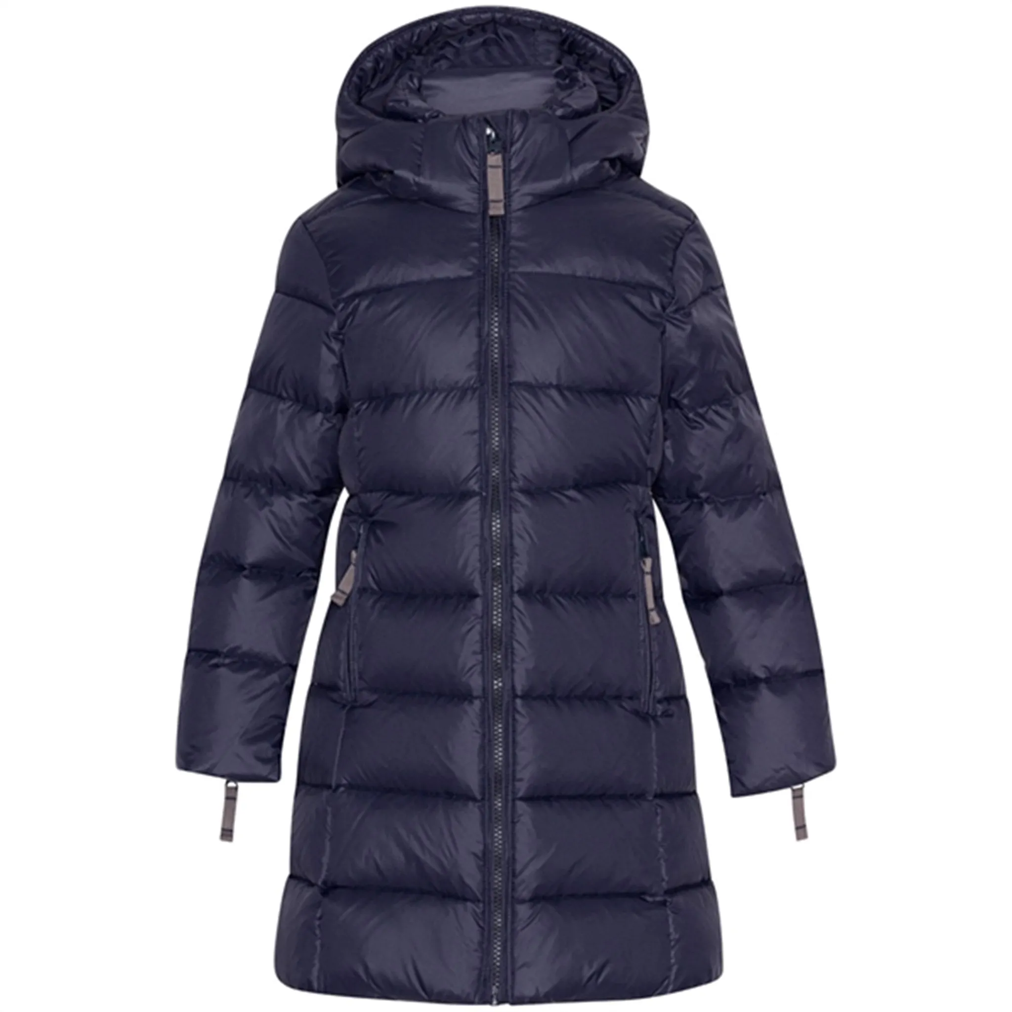 Ver de Terre Featherlight Girls A Down Coat Navy Raw-Hem
