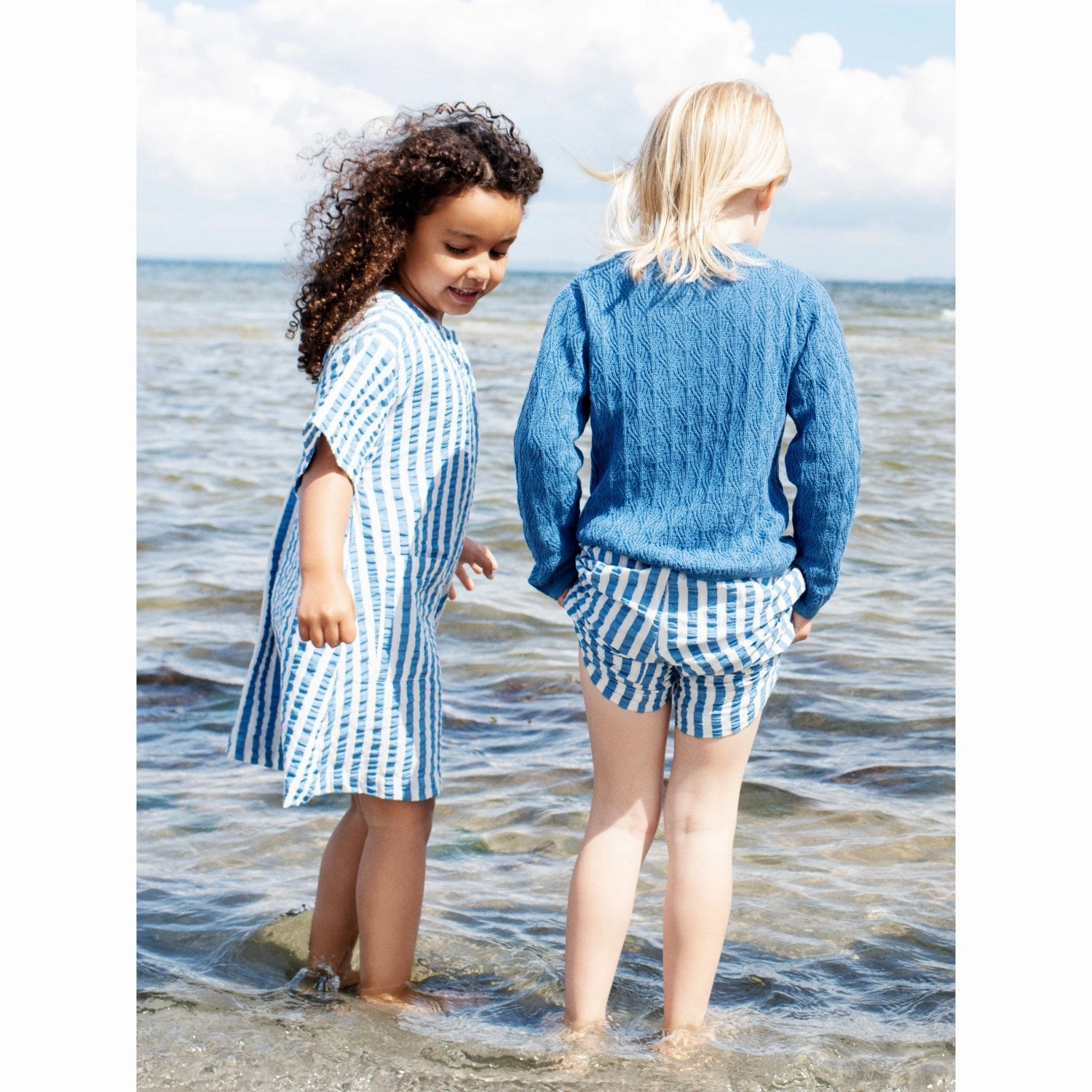 Easy Breezy Soft Layers Serendipity Azur Stripe Long Shorts