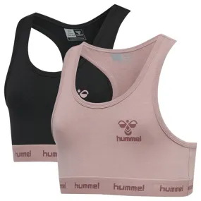 Hummel Woodrose/Black Iris Carolina Top 2-Pack Anti-chafe seams Supportive Design