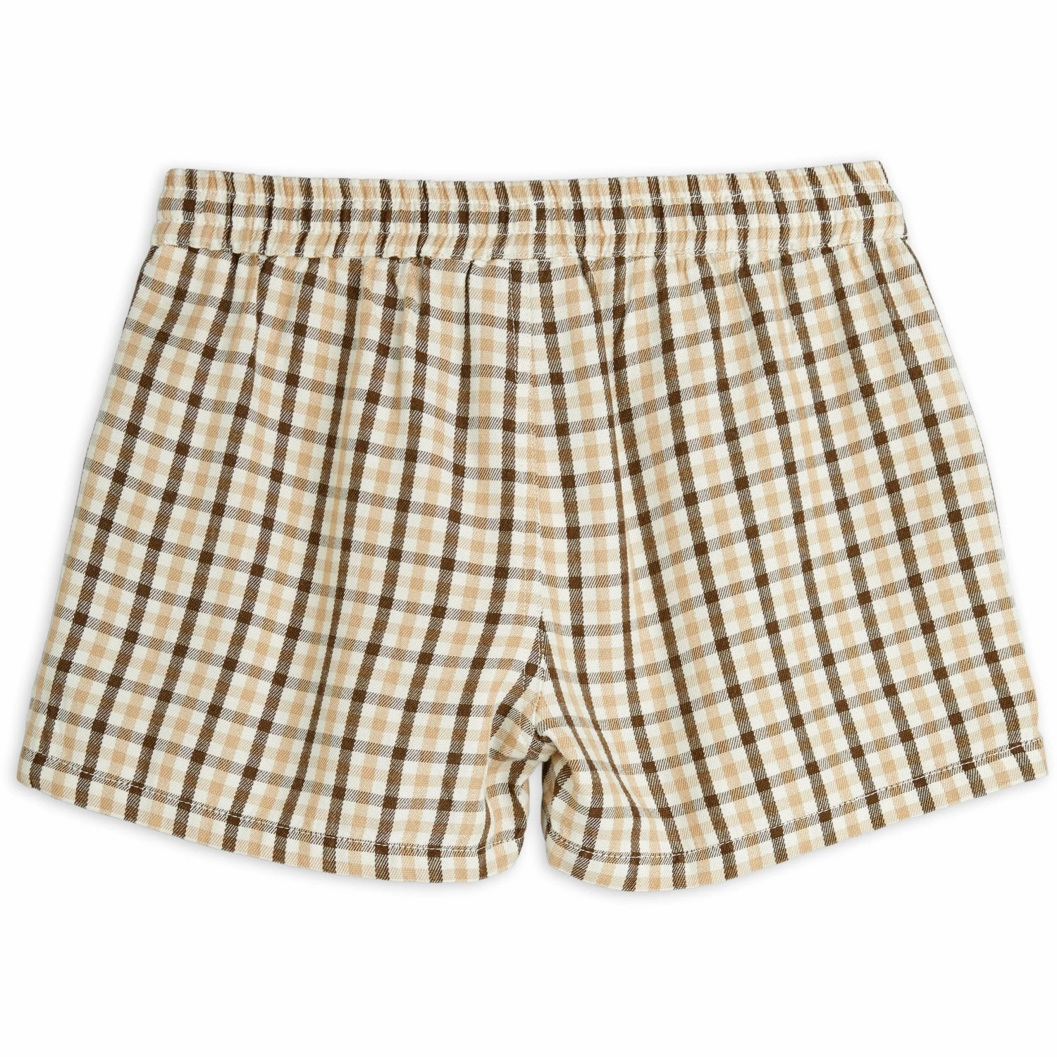 skin friendly Mini Rodini Beige Gingham Woven Shorts