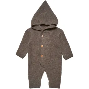 Huttelihut Pram Suit Pixie Soft Wool Billie Cocoa Brown Casual-Look Side-Slit