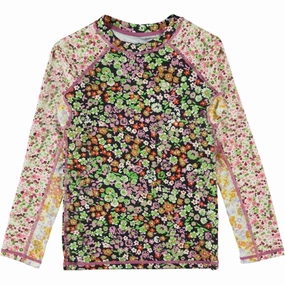 Molo Meadow Night Neptune LS Swim Shirt Vibrant Style