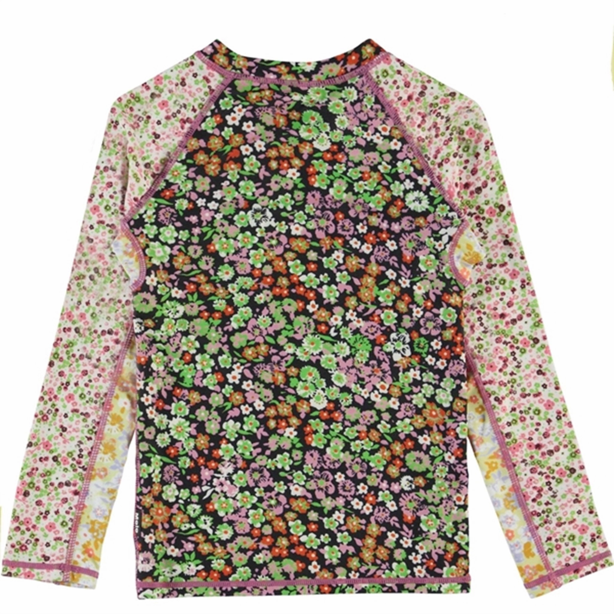 Molo Meadow Night Neptune LS Swim Shirt Button-Accents