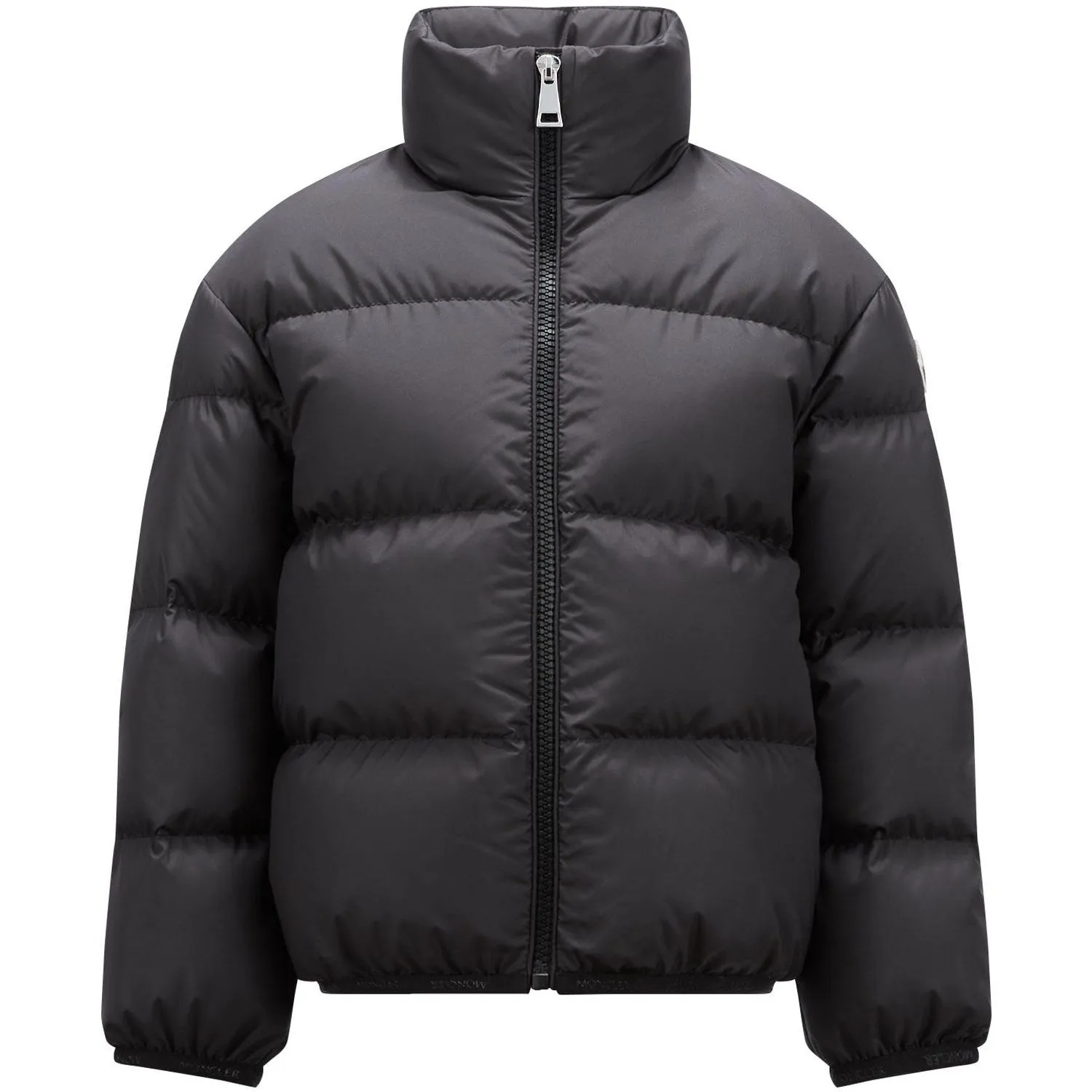 Moncler Black Abbadia Jacket Stud-Detail Effortless layering piece