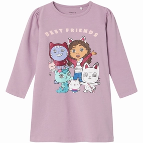 Comfortable Cut Daily Essentials Name It Lavender Mist Nenna Gabby's Dollhouse Nightgown