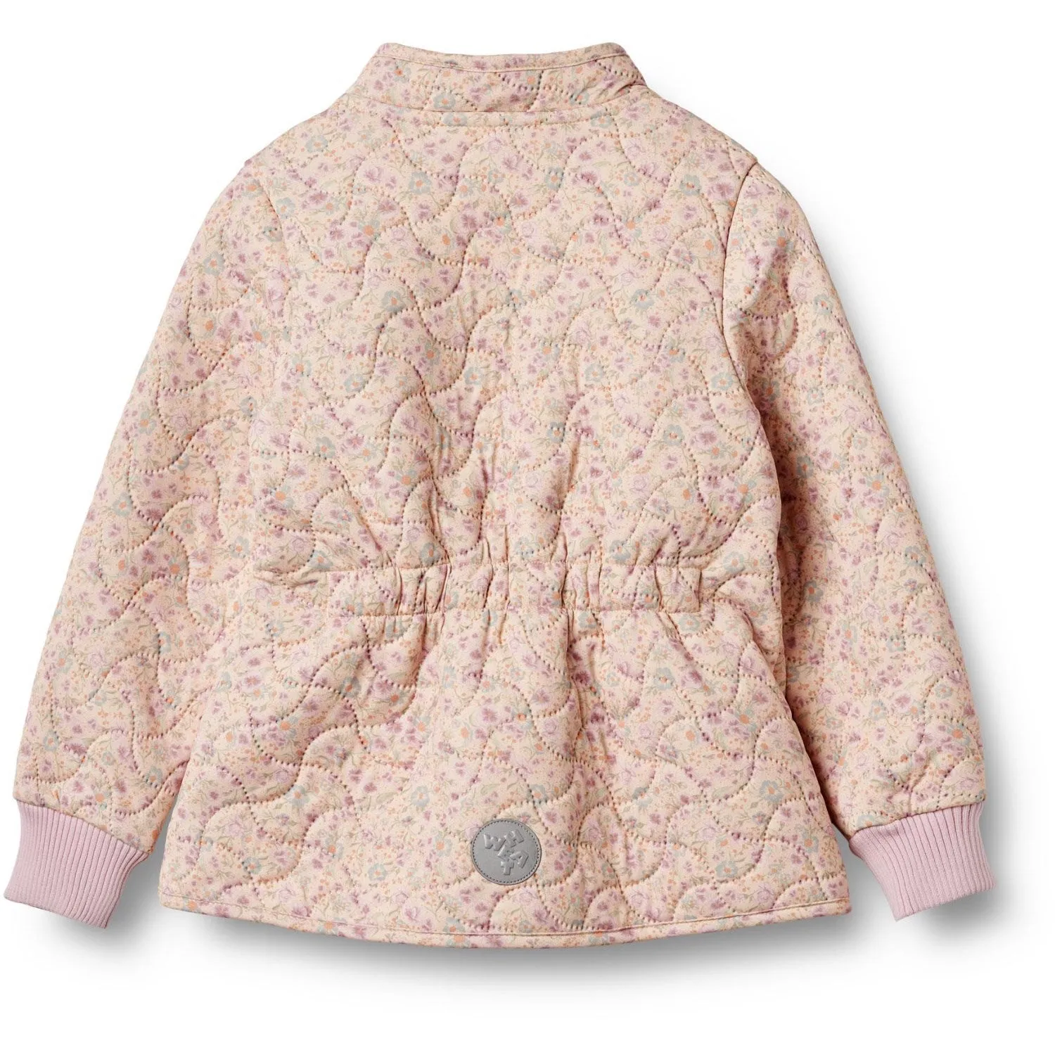 Wheat Pansies Thermo Jacket Tilde Hip-Length Ribbed-Texture