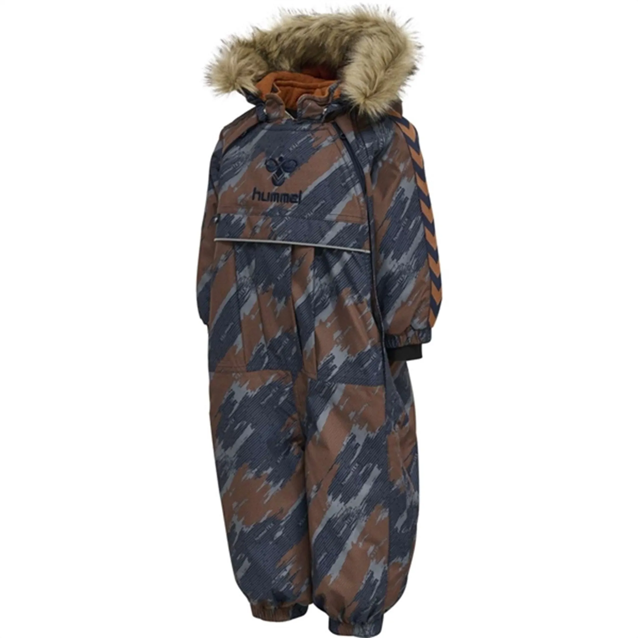 Raw-Hem Sheer-Overlay Hummel Moon Snowsuit Tex Black Iris