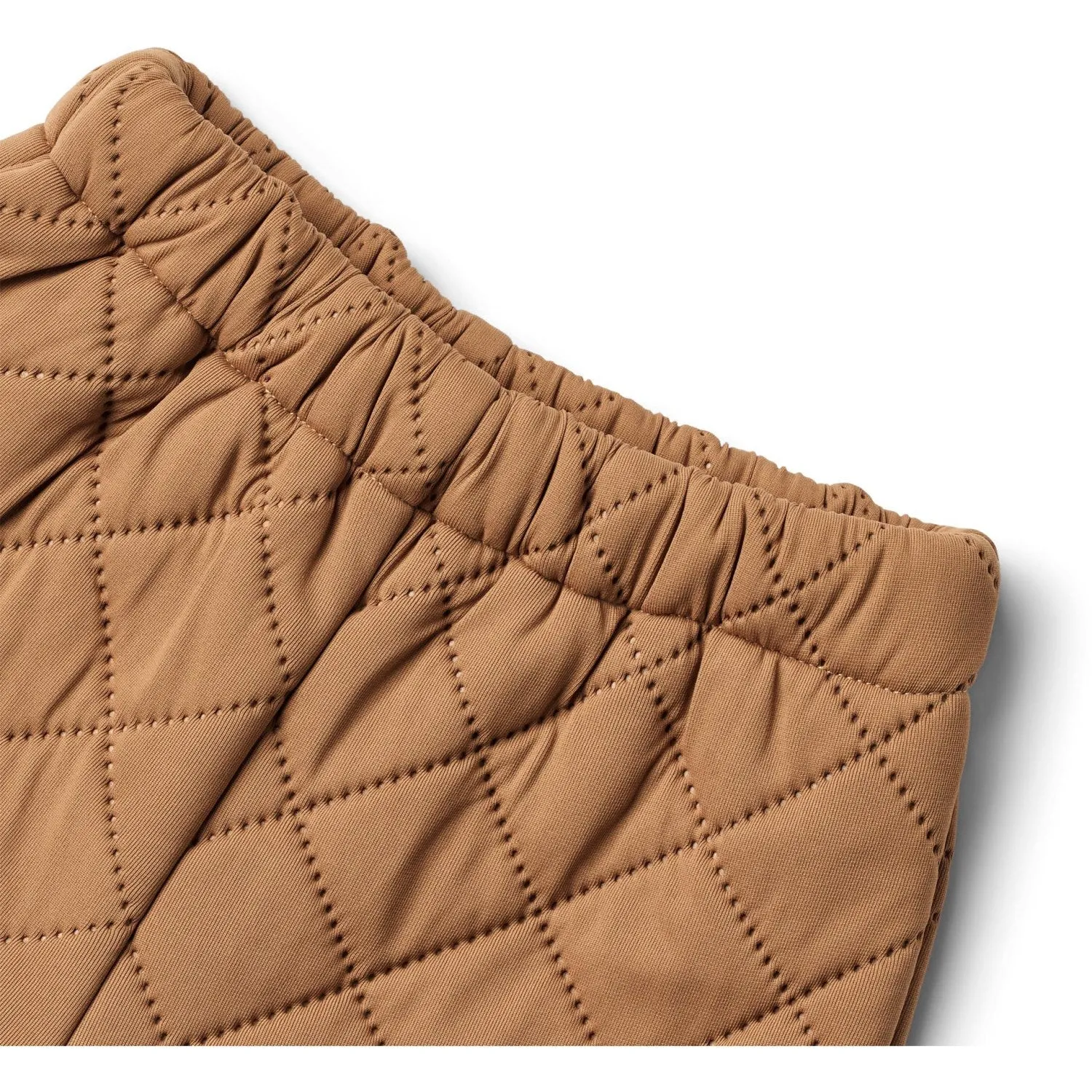 Soft-touch Embroidered-Detail Wheat Caramel Thermo Pants Alex