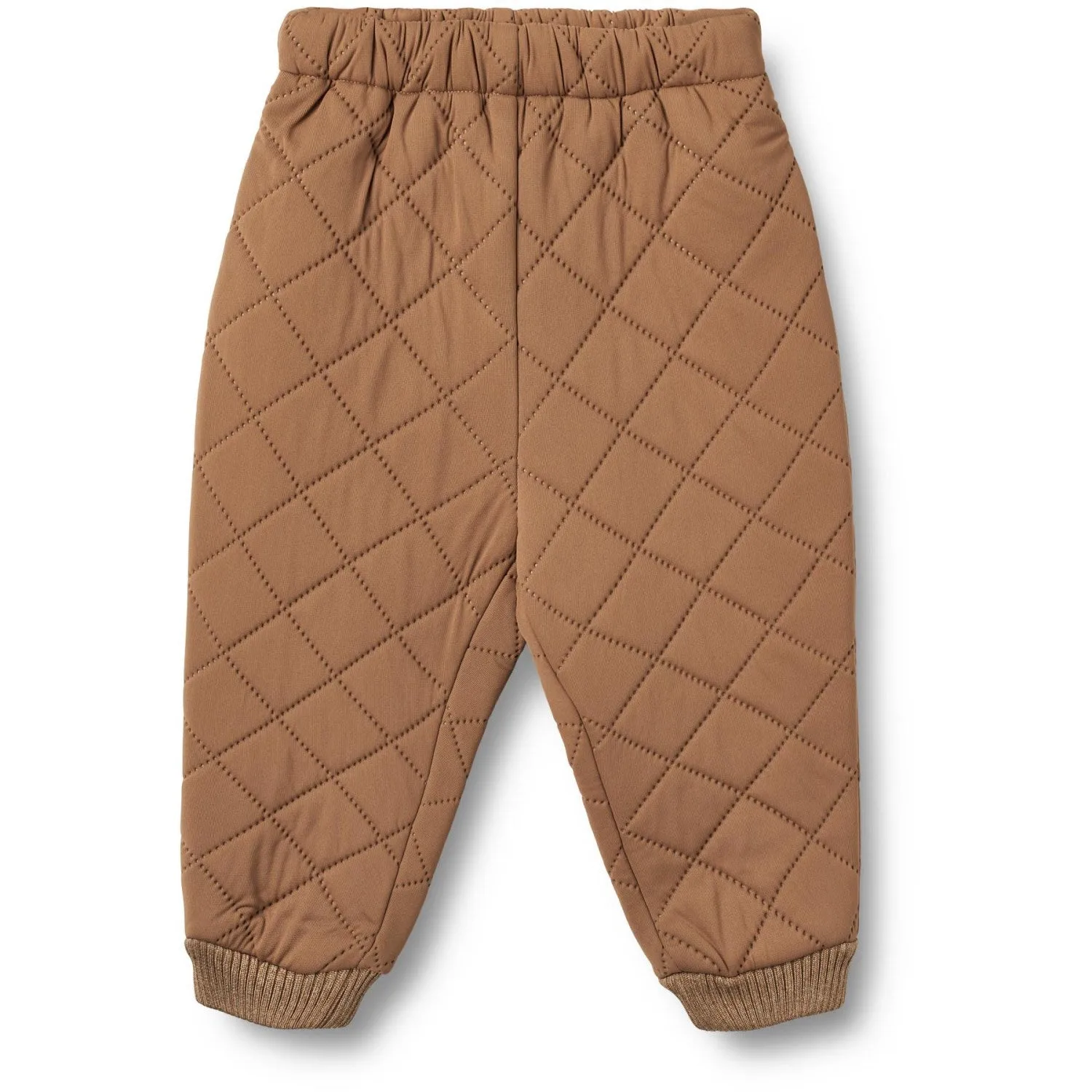 Mesh-Sleeve Fold-Over-Detail Wheat Caramel Thermo Pants Alex