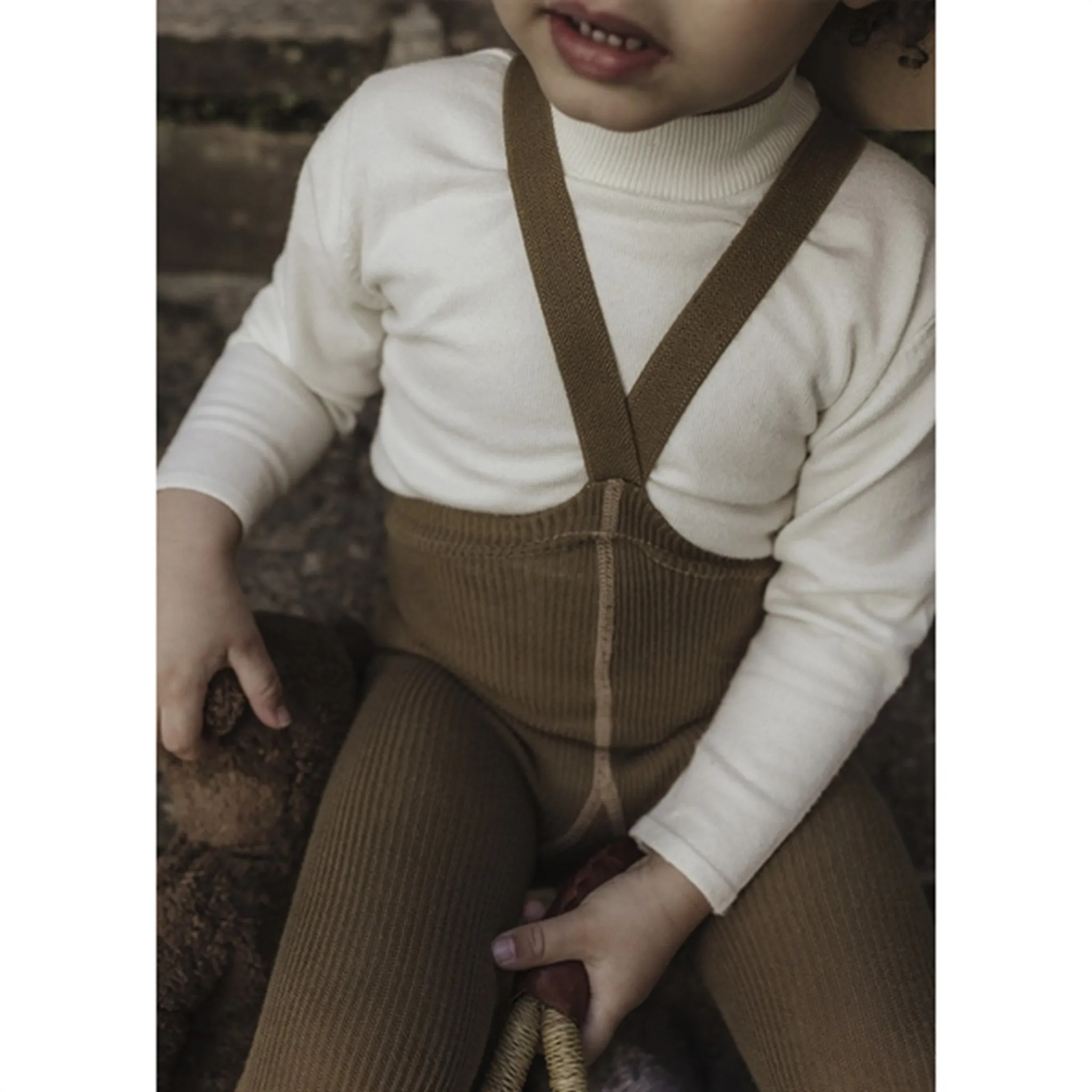 Silly Silas Footed Tights Acorn Brown Apple shape Thermal-insulation