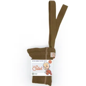 Silly Silas Footed Tights Acorn Brown Flexible Style Youth