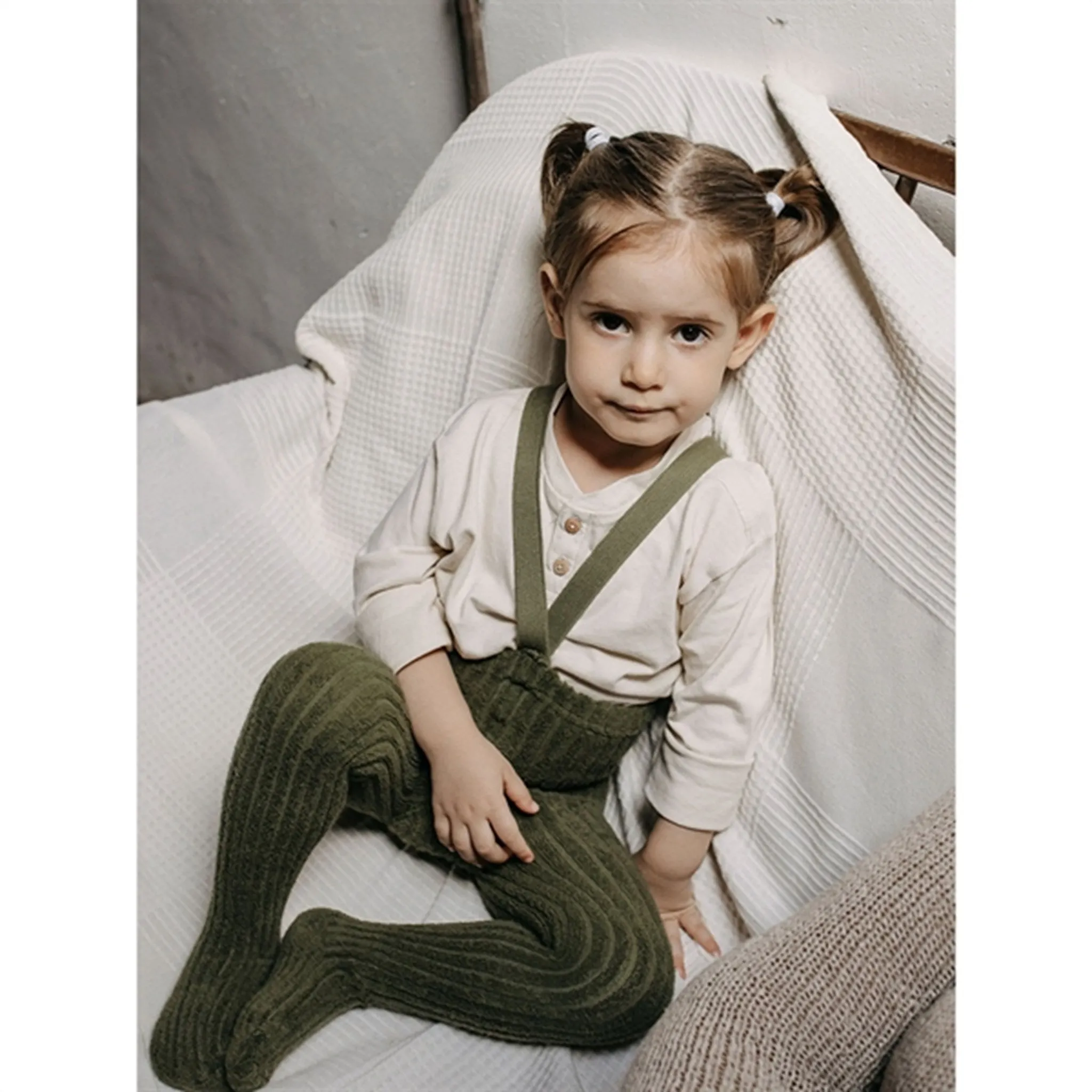 Silly Silas Granny Teddy Tights Olive elastic waistband Outdoor-clothing