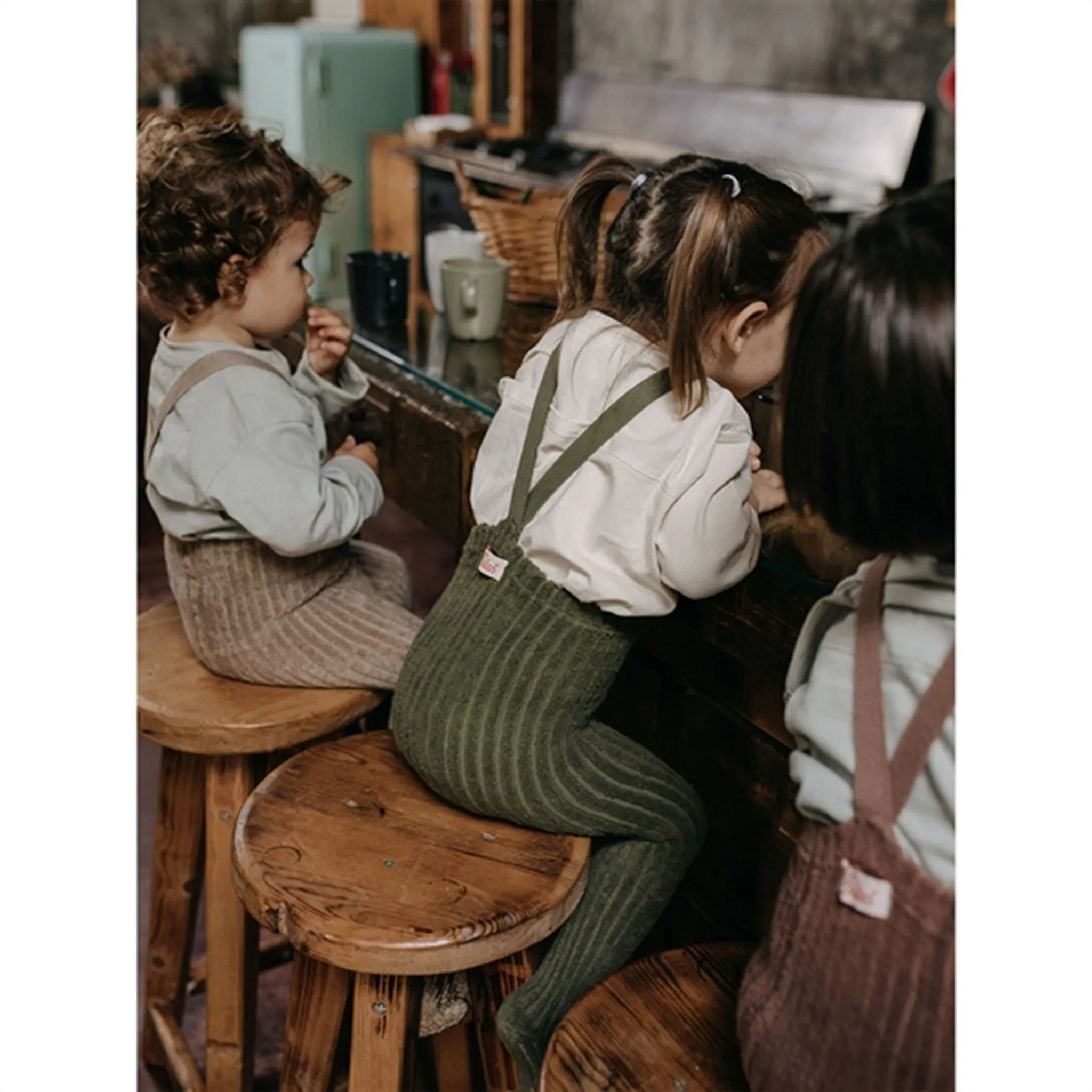 Silly Silas Granny Teddy Tights Olive Rectangle shape vacation