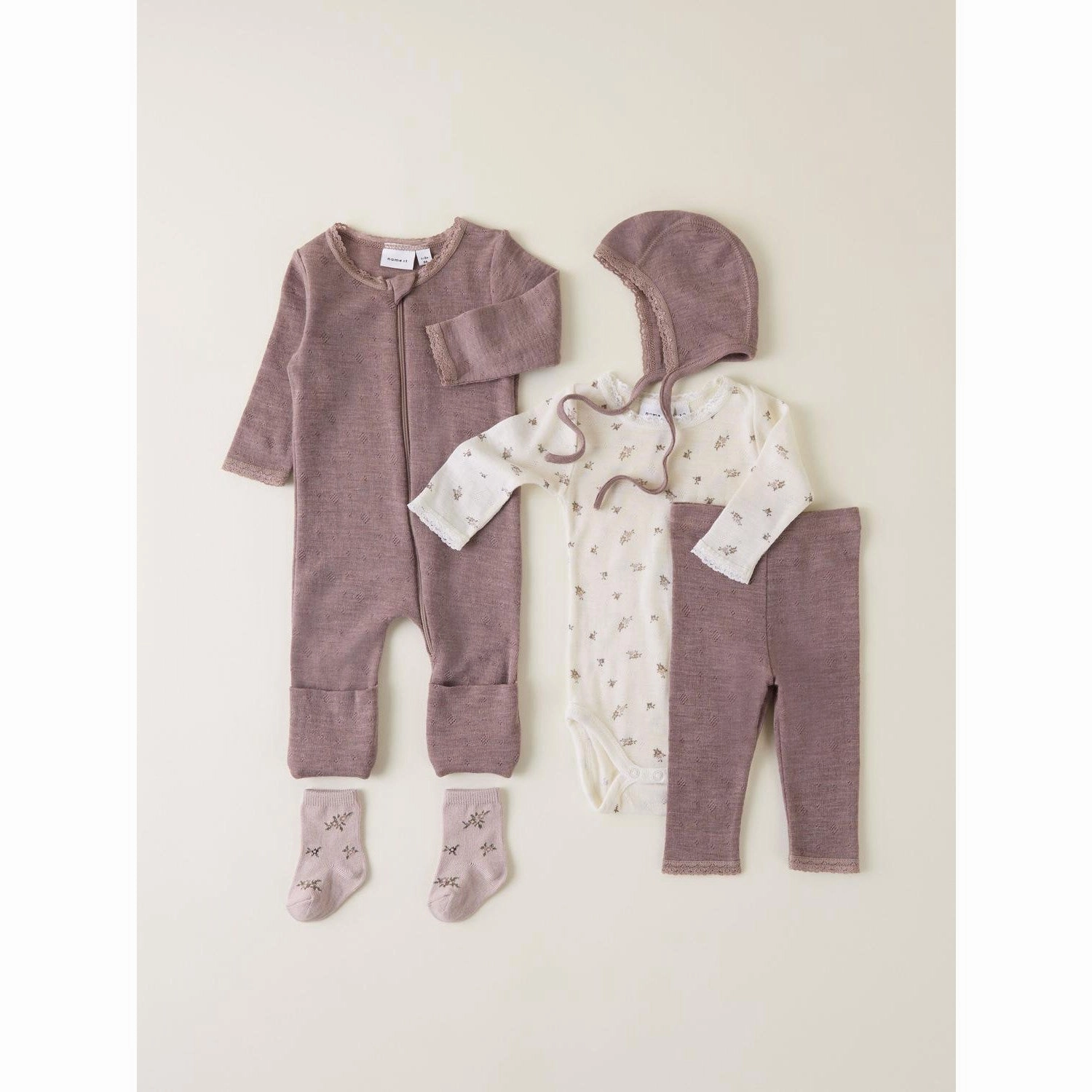 Minimal Guest Modern Charming Name It Antler Nbfwang Wool Needle Nightsuit Solid