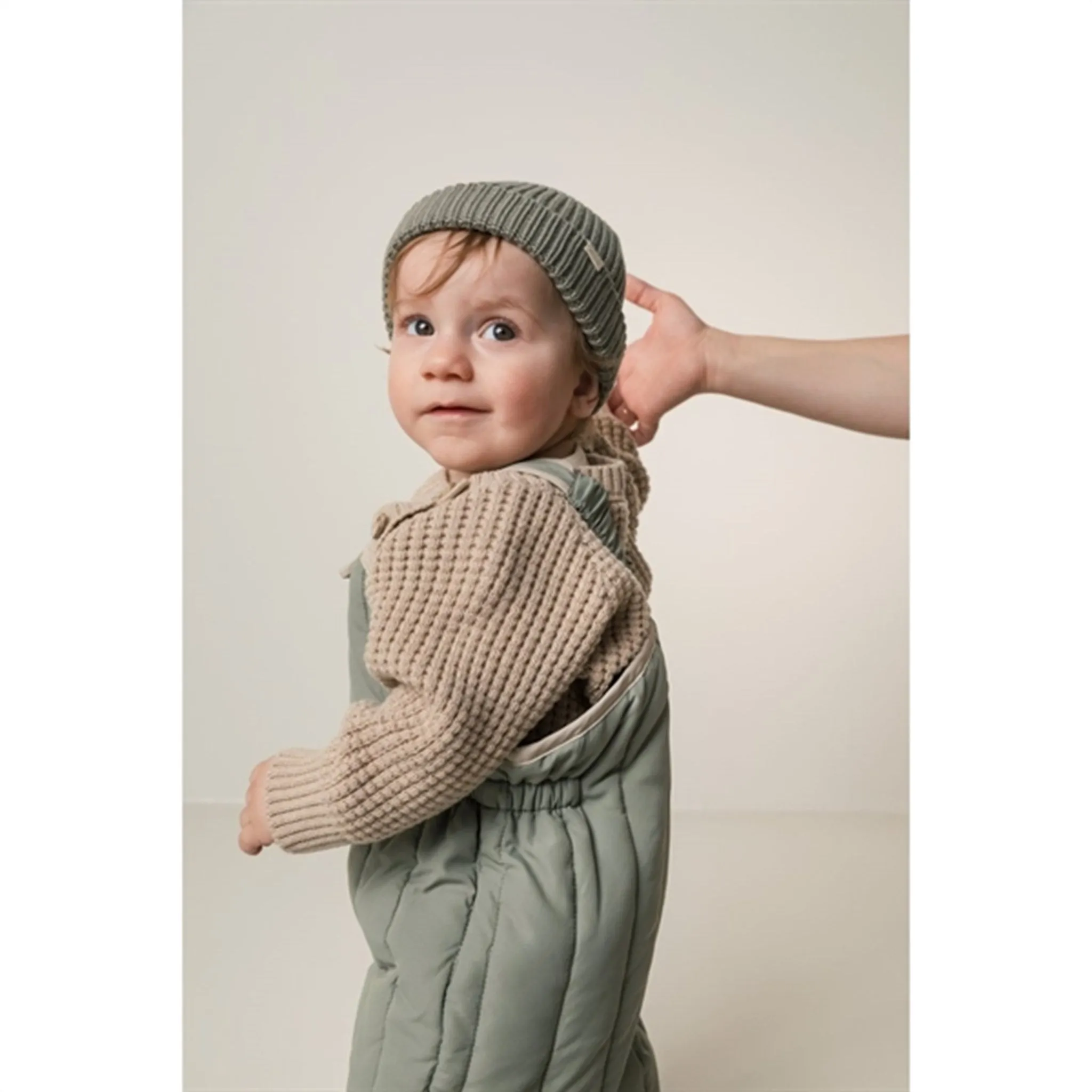 Convertible-Sleeve Hip-Length MarMar Light Moss Olvig Quilt Thermo Pants