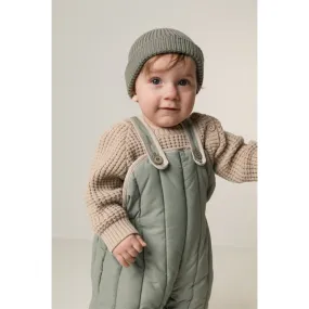 MarMar Light Moss Olvig Quilt Thermo Pants Oversized-Fit Scalloped-Edge