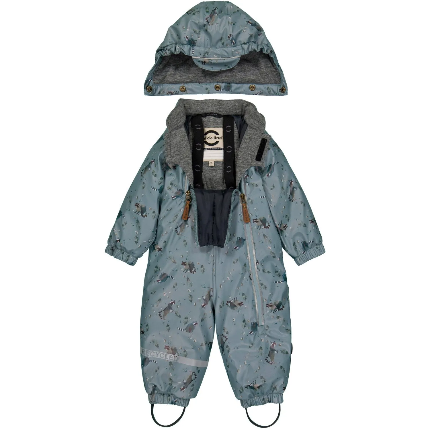 Mikk-Line Lead PU Snow Suit 2 Zip Recycled AOP Beaded-Sleeve