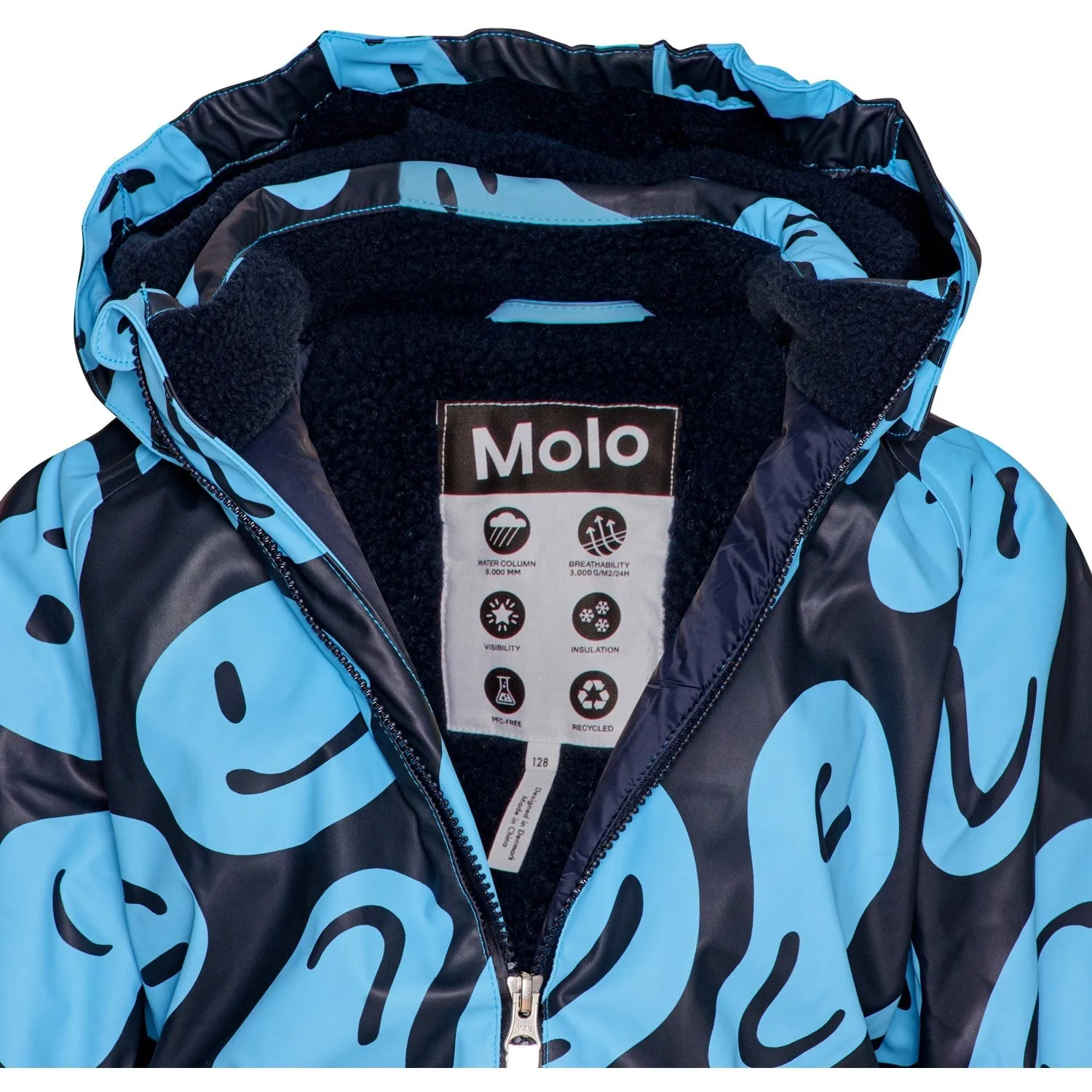 Metallic-Shine Molo Smile On Blue Paco Snowsuit