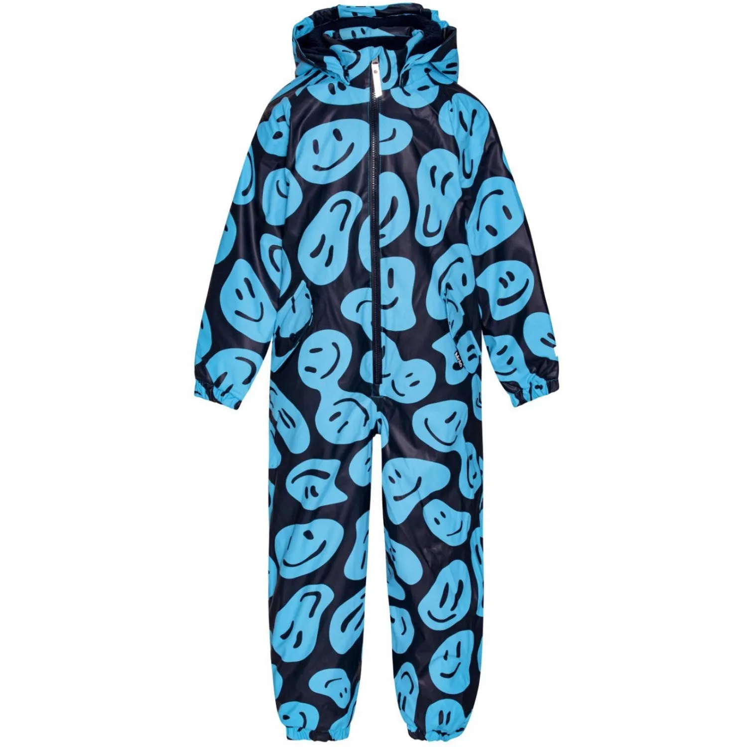 Bold-Color Molo Smile On Blue Paco Snowsuit