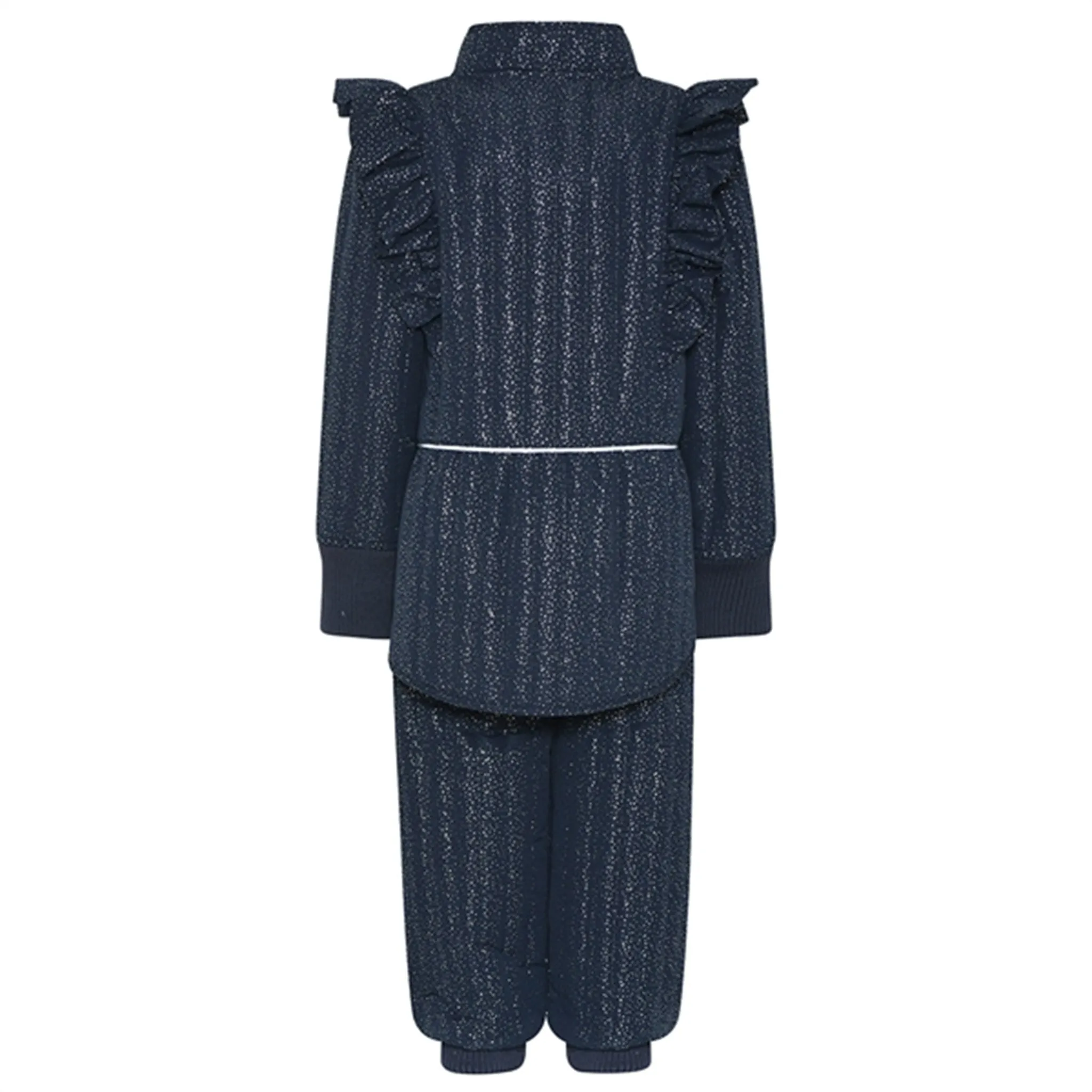 Versatile button-down blouse Playful graphic shirt En Fant Thermal Set Parisian Night m. Guld Glitter