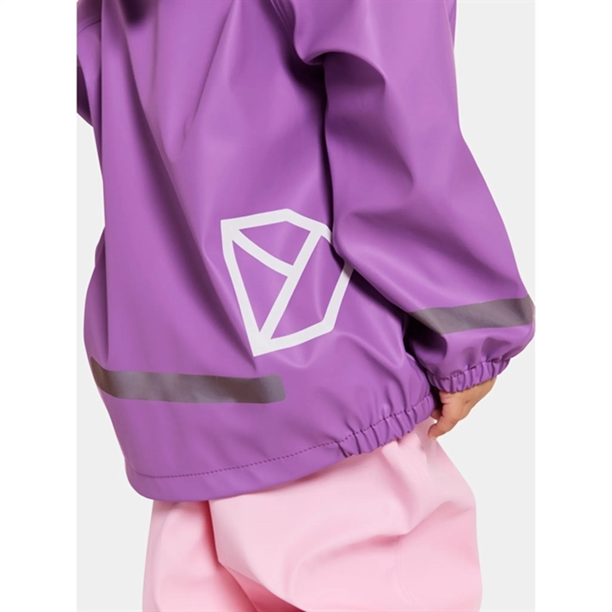 Minimal Bulk Cool Weather Wear Didriksons Tulip Purple Slaskeman Kids Rainwear