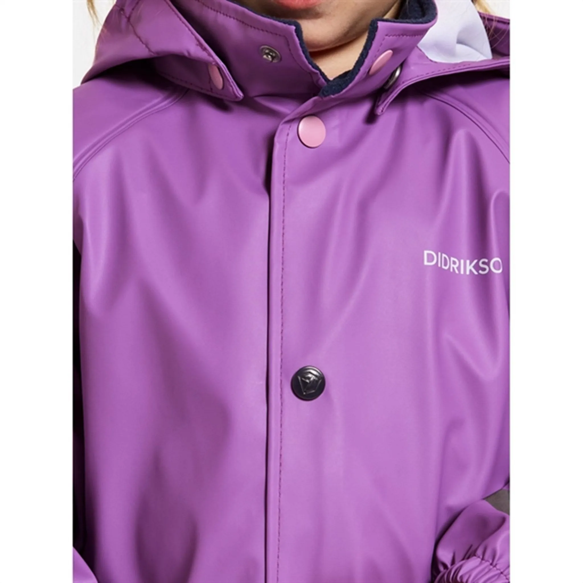 Urban Look Neutral Colors Didriksons Tulip Purple Slaskeman Kids Rainwear
