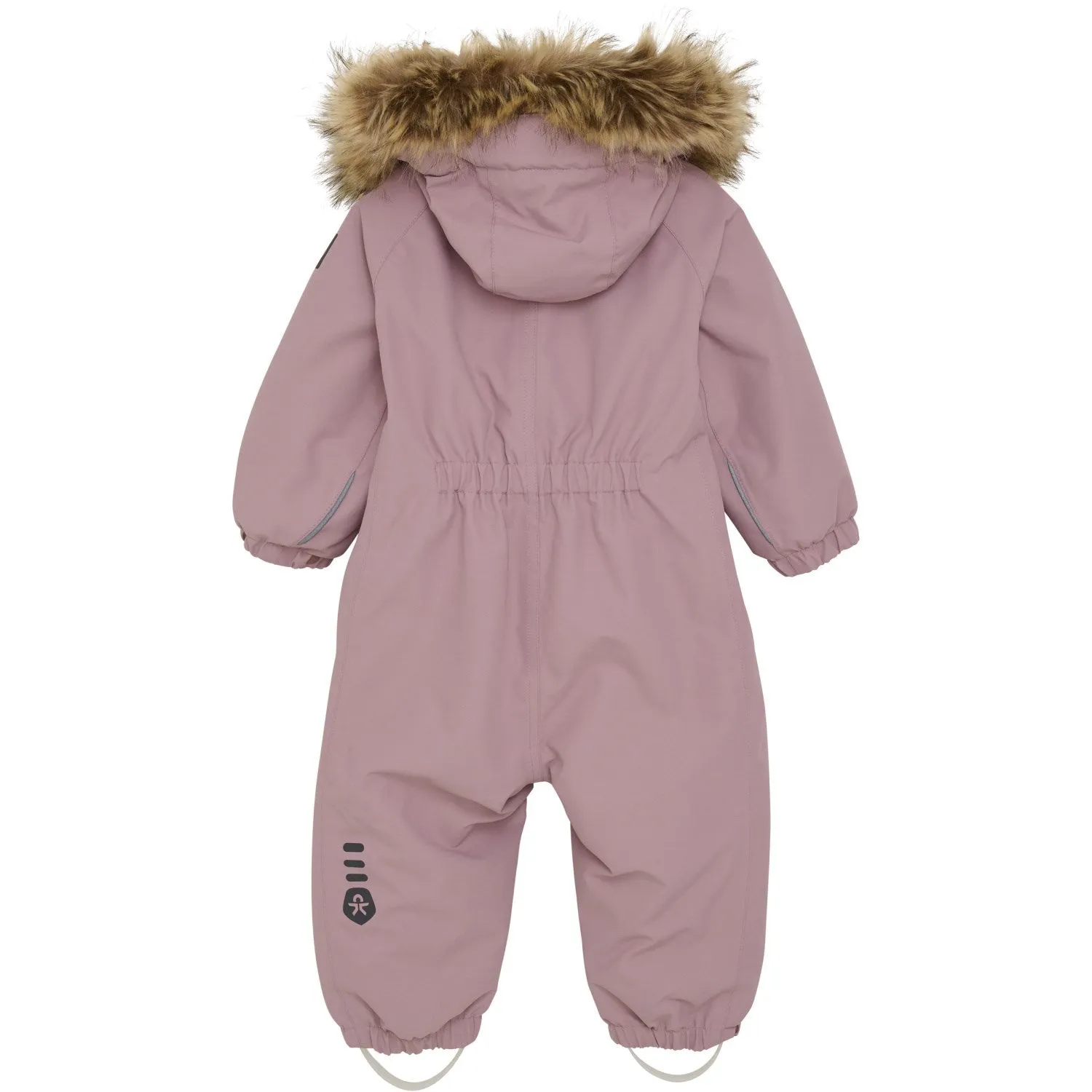 Decorative-Design Color Kids Woodrose Baby Coverall W. Fake Fur