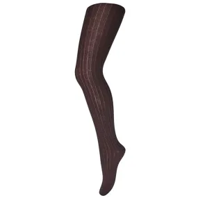 MP 128 Wool Rib Tights 541 Dark Brown Comfortable Stretch