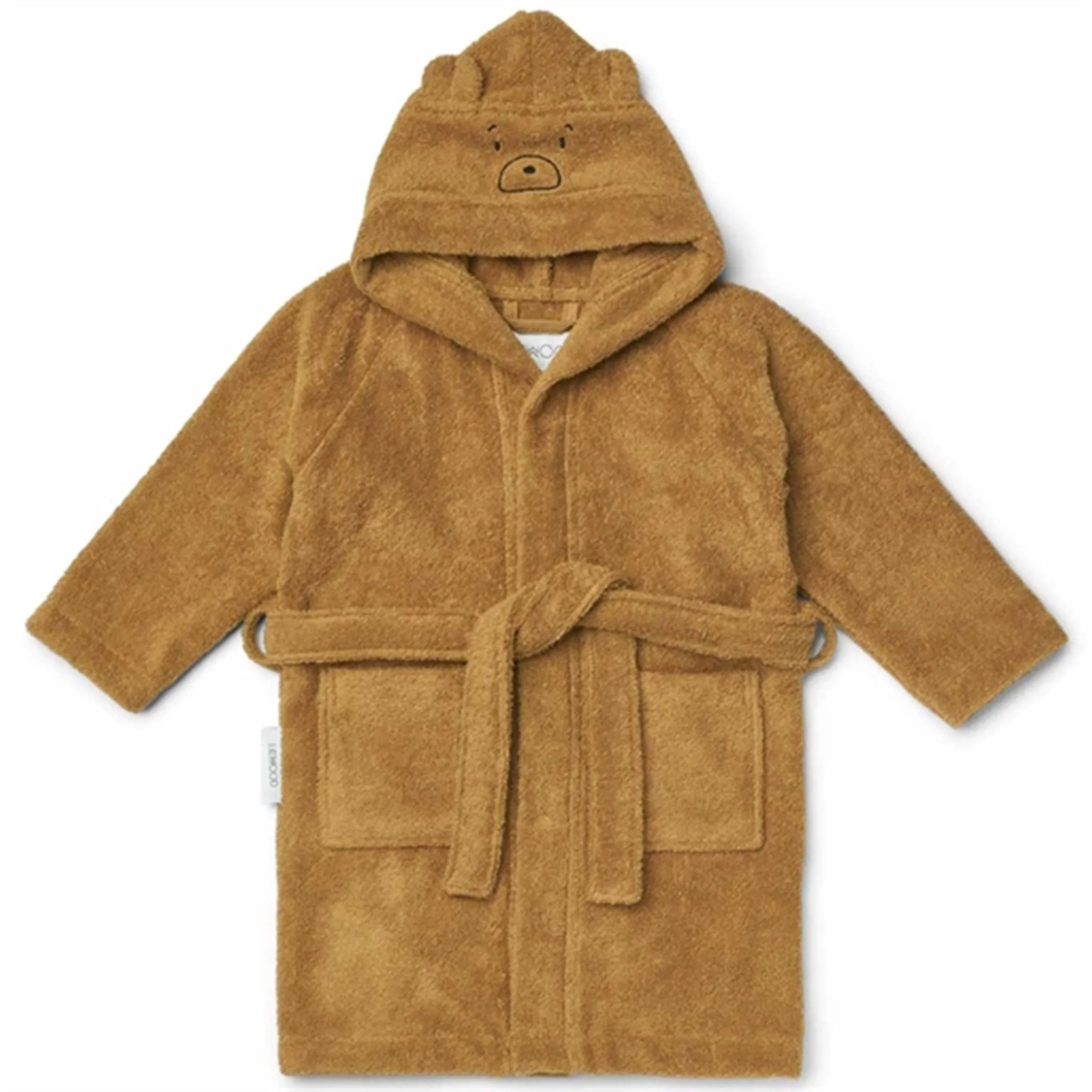 Liewood Lily Bathrobe Mr Bear Golden Caramel Bedtime Ready Look