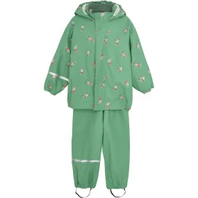 CeLaVi Green Spruce Rainwear Set - AOP Stylish Gear Travel Friendly