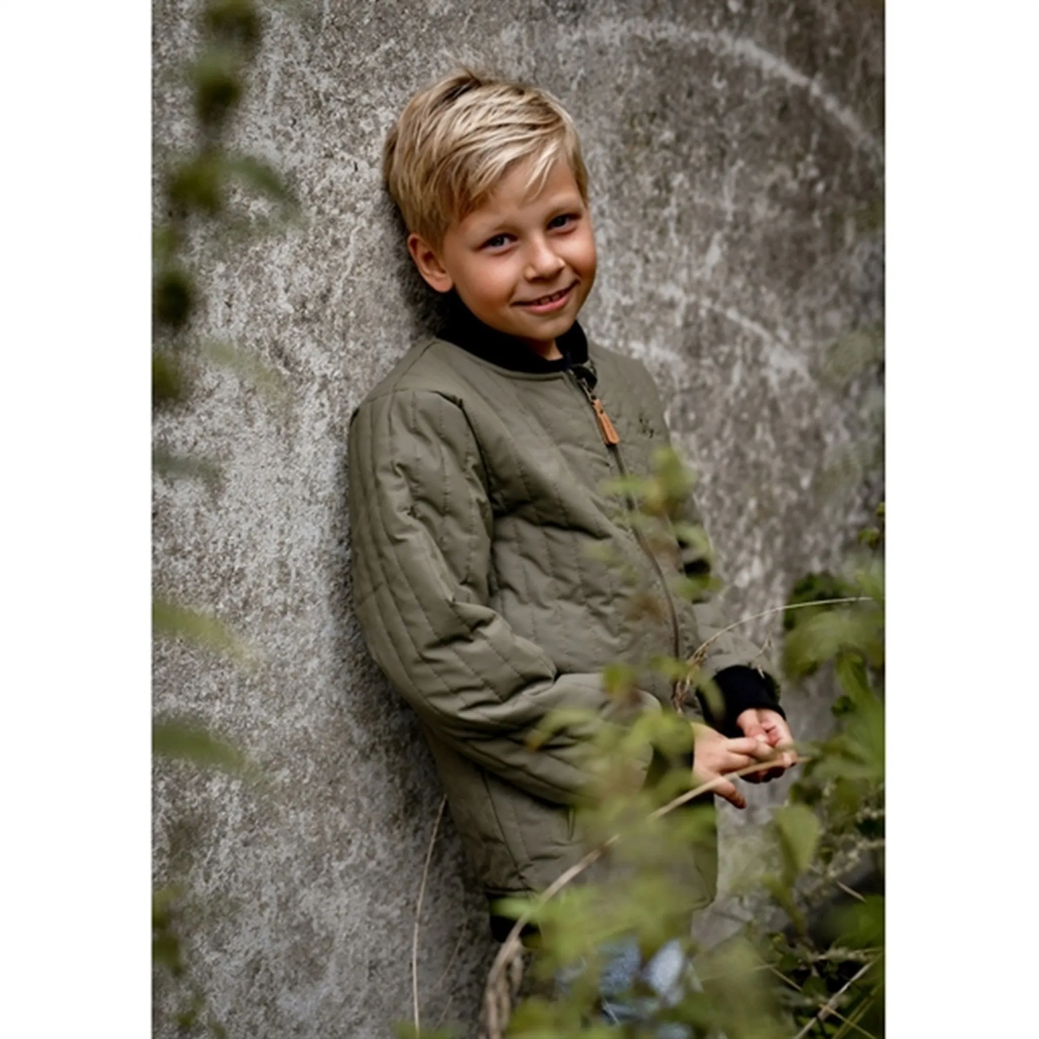 Modern casual top Mikk-Line Thermo Jacket Dusty Olive