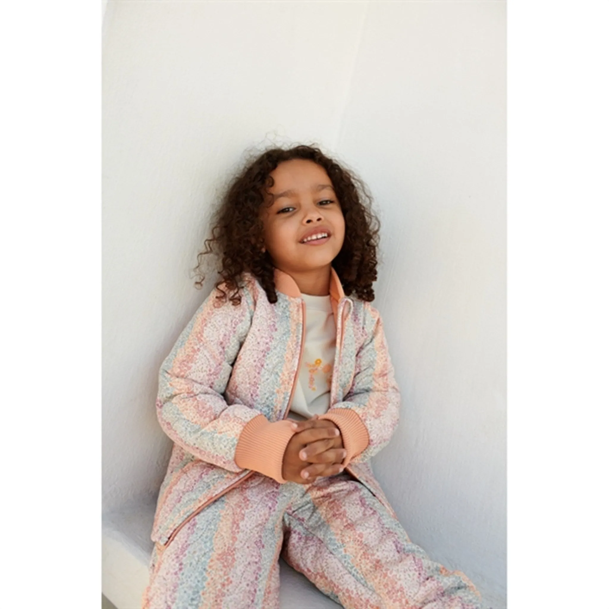 Wheat Thermo Rainbow Flowers Pants Alex Empire-Waist