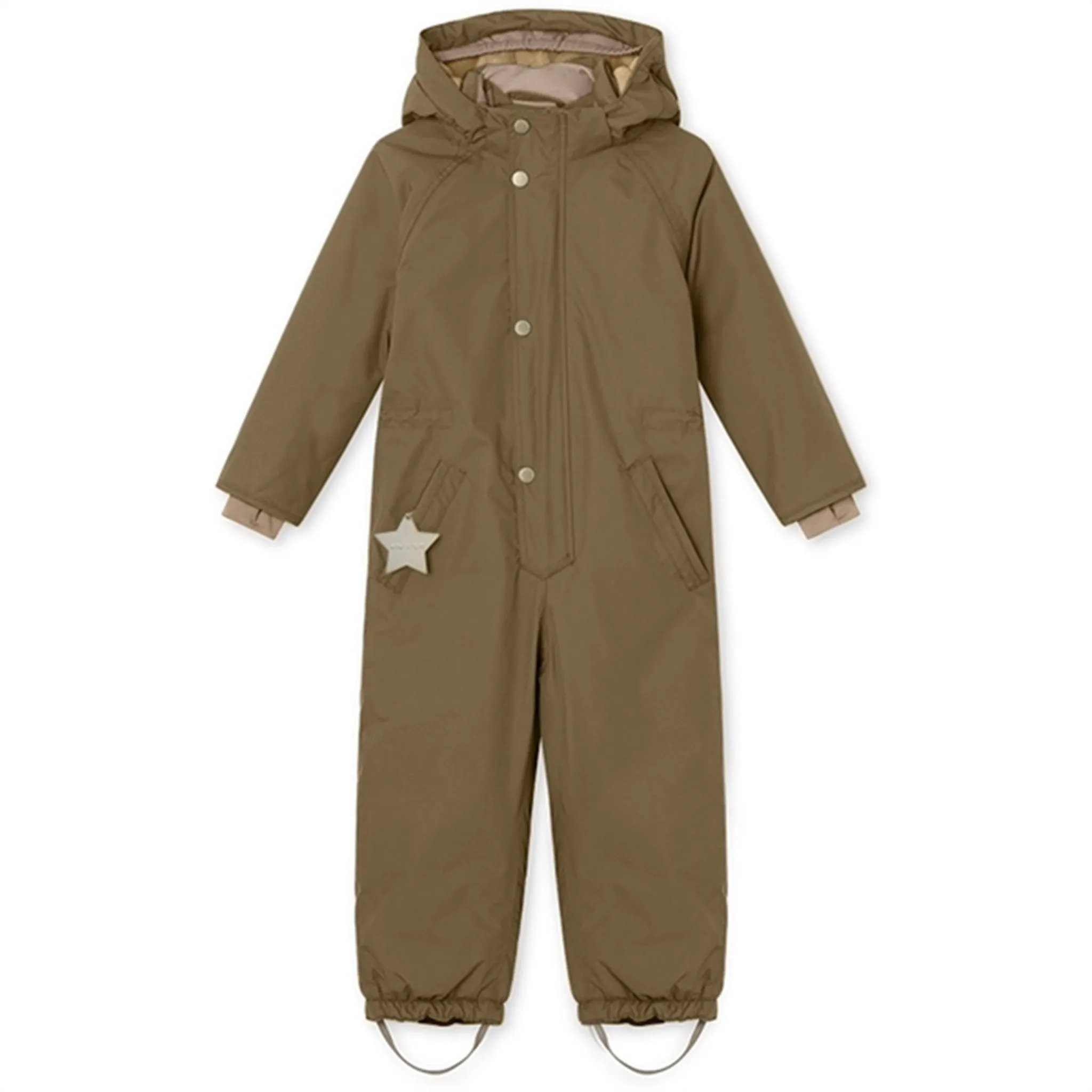 Reversible-Style Relaxed evening shirt MINI A TURE Wanni Fleece Snow Suit Wood