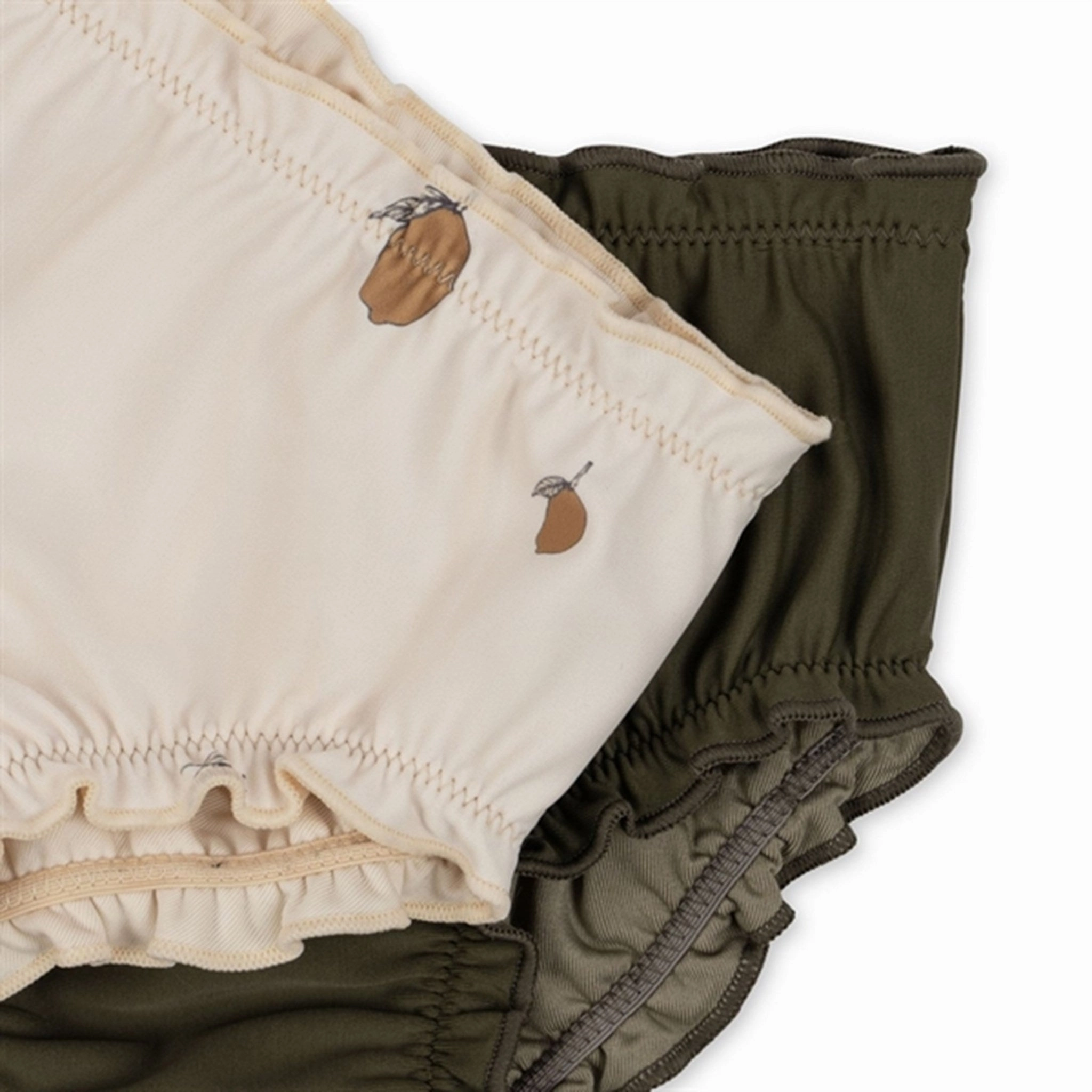 Lace-Trim UV Defense Konges Sl?jd 2-Pack Collette Swim Pants Lemon