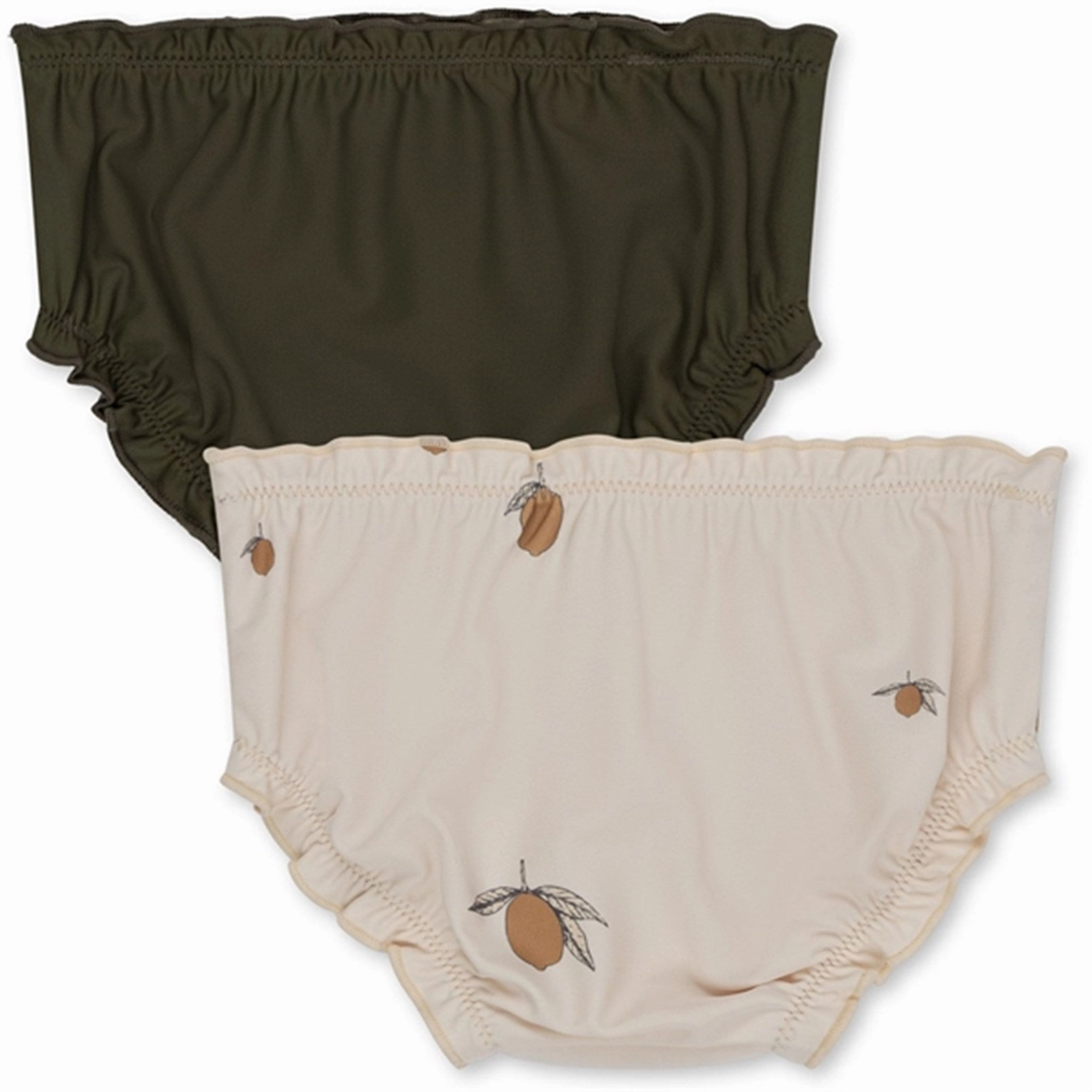 Konges Sl?jd 2-Pack Collette Swim Pants Lemon Eco Friendly Fabric Sporty Appeal