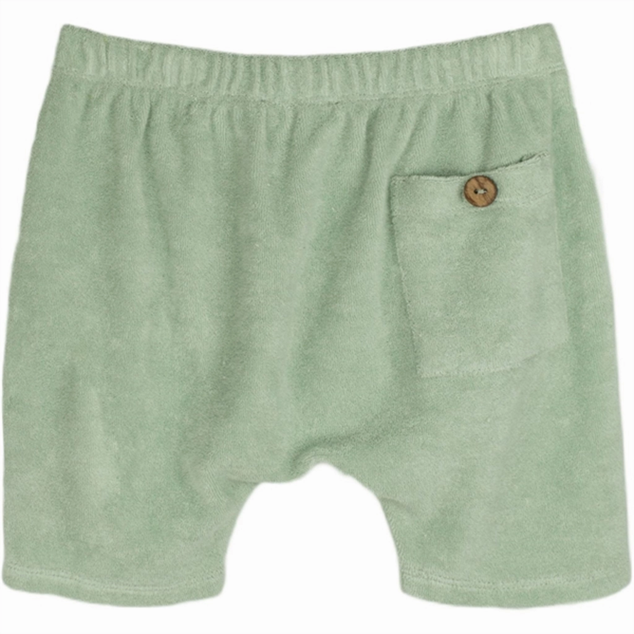 Fliink Dusty Green Teddy Shorts Eco Friendly Dye RollUpFasten
