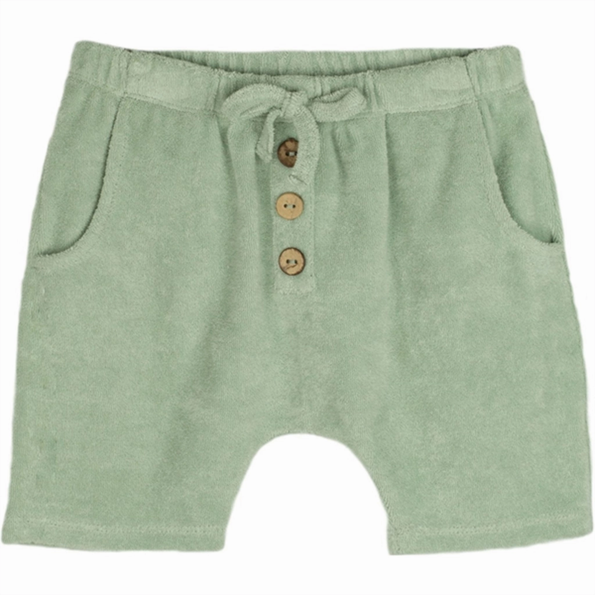 Fliink Dusty Green Teddy Shorts Flatlock stitching QuickDryTechnology