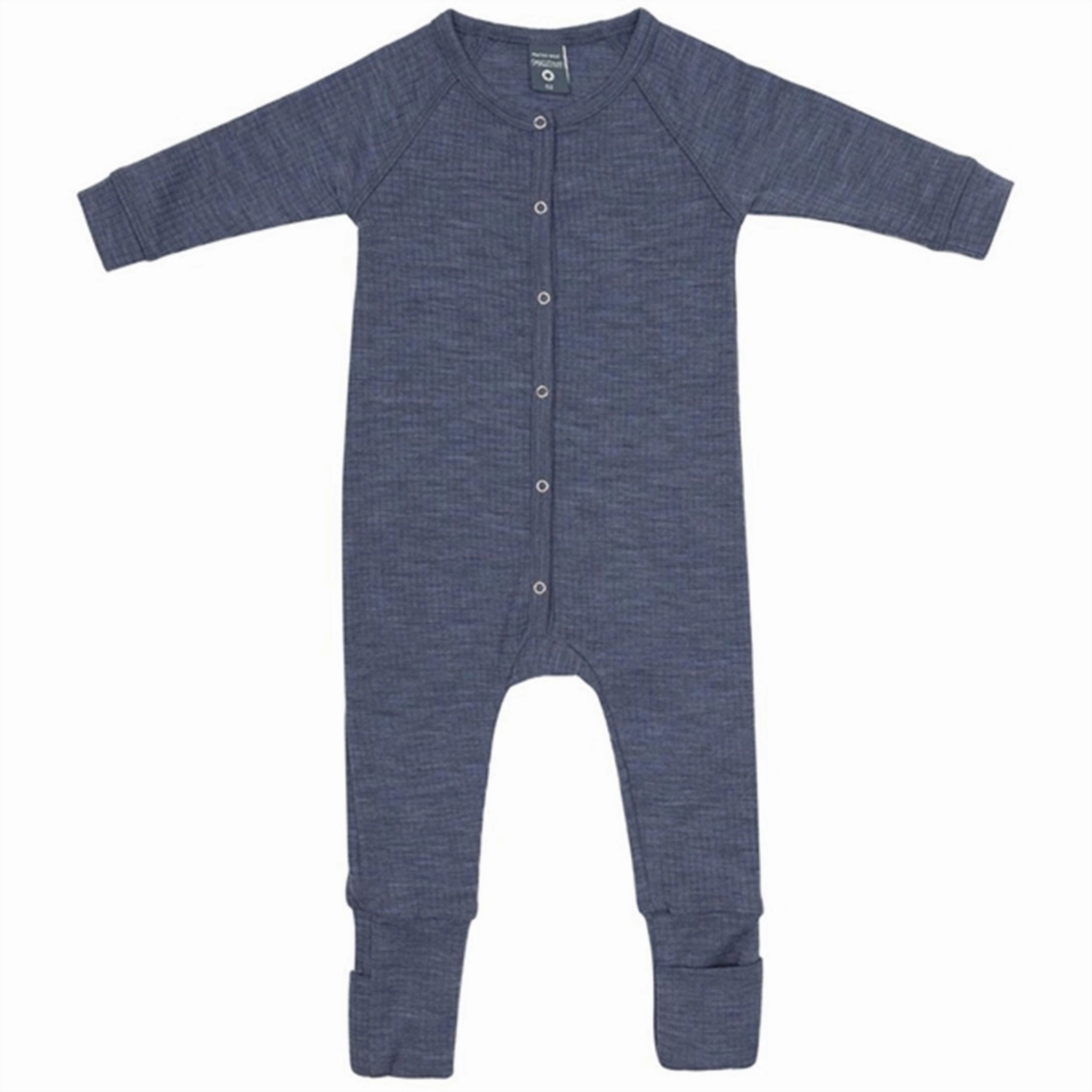 Travel Family Smallstuff Wool Drop Needle Night Suit Denim Melange