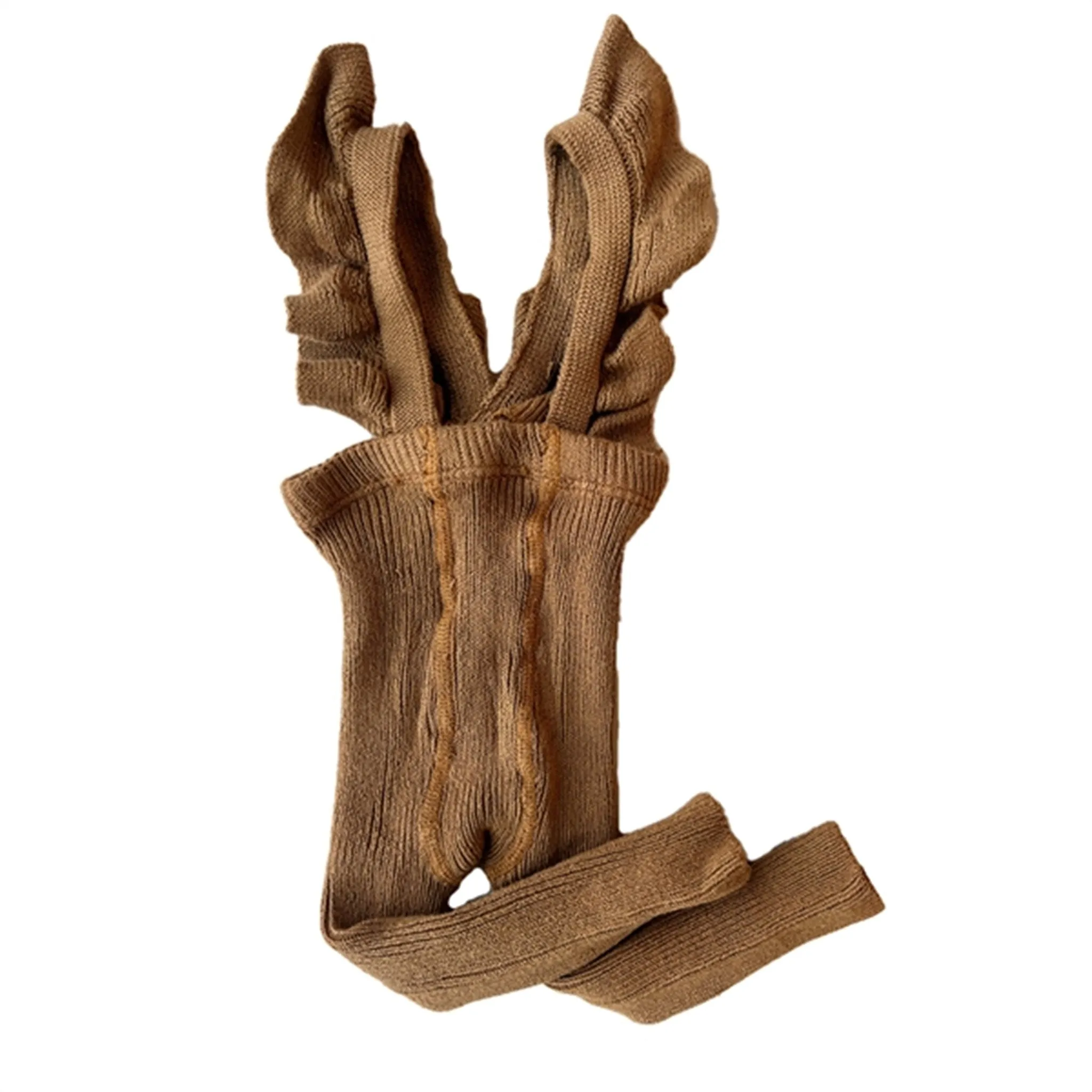 Elastic Stretch C??ndor Flounced Tights Toffee