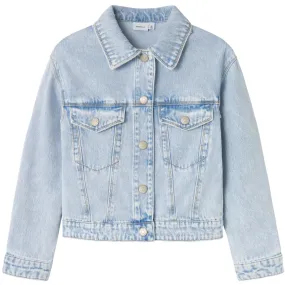 Versatile Wear Functional Warmth Name It Light Blue Bleached Denim Mila Denim Jacket Noos